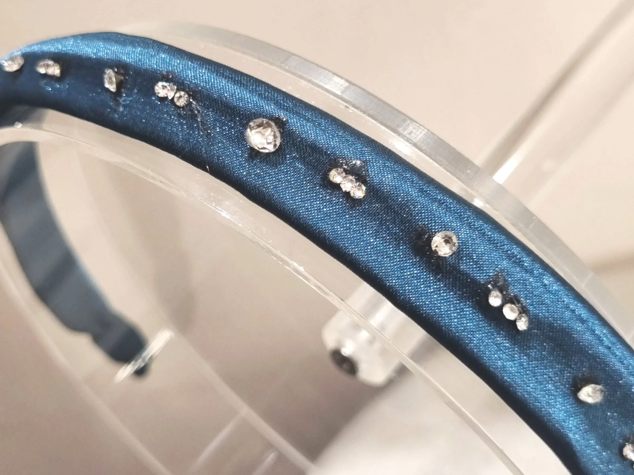 Teal Diva headband & diamonte studs