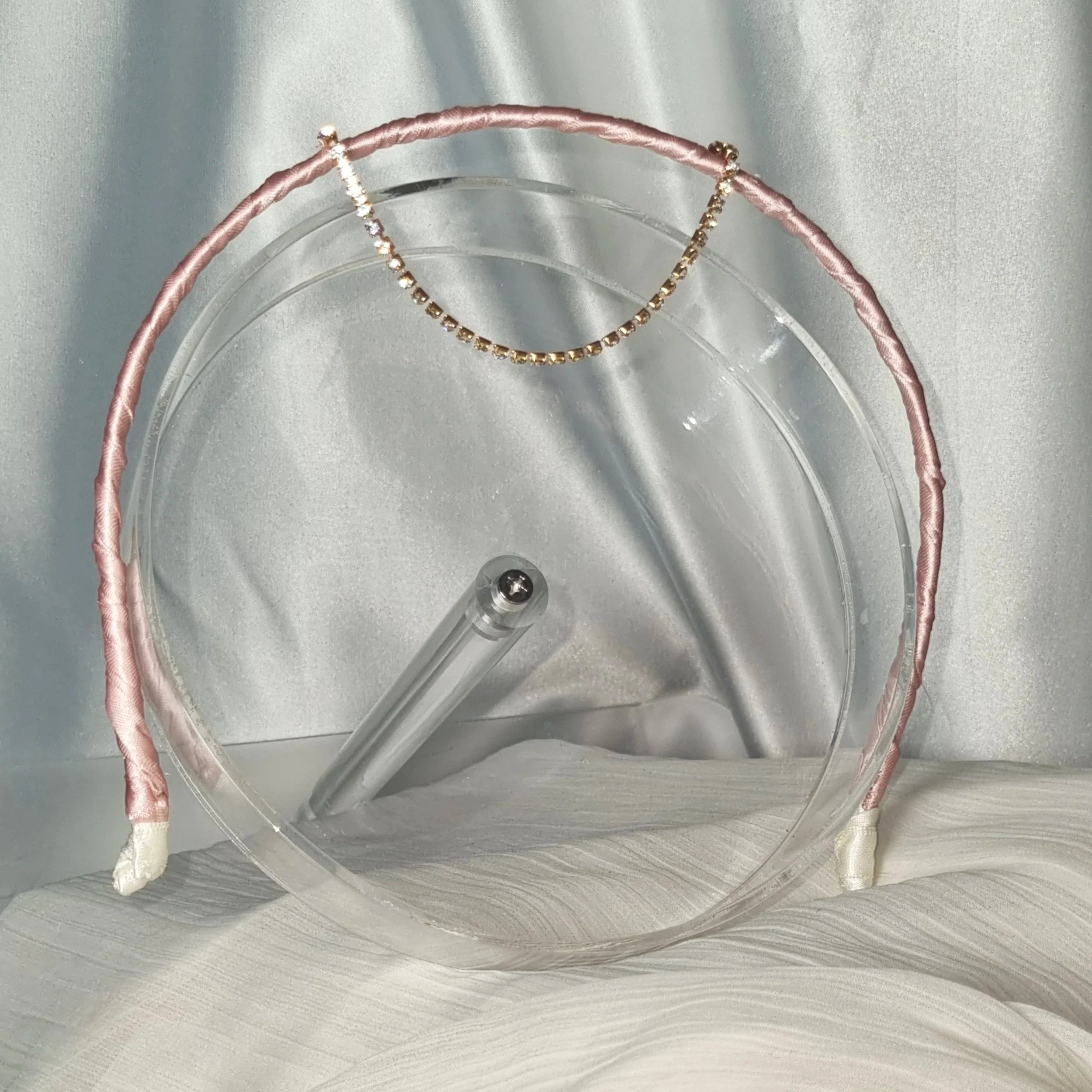 Pink & chain headband wrap couture wrapcouture