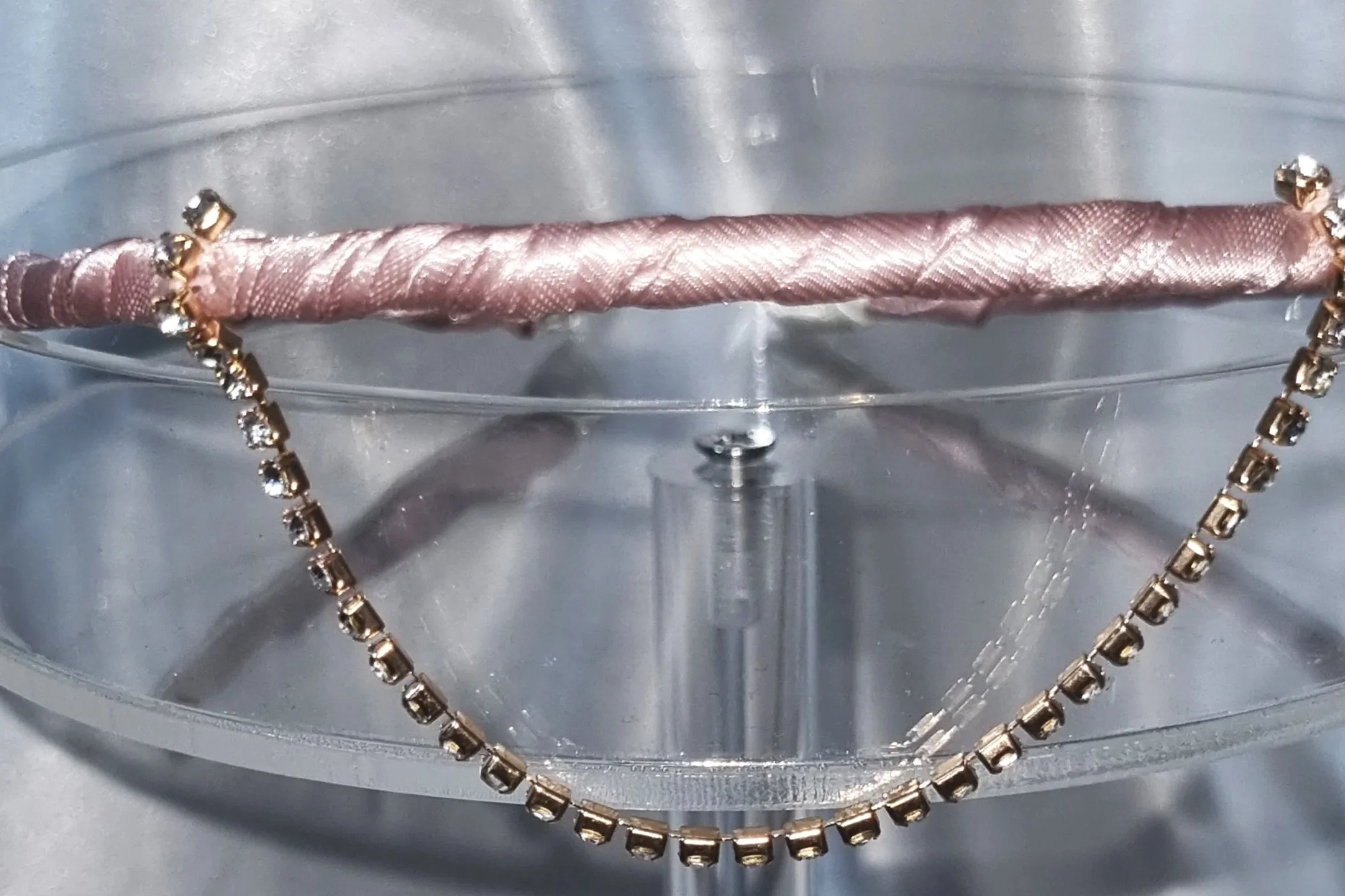 Pink & chain headband