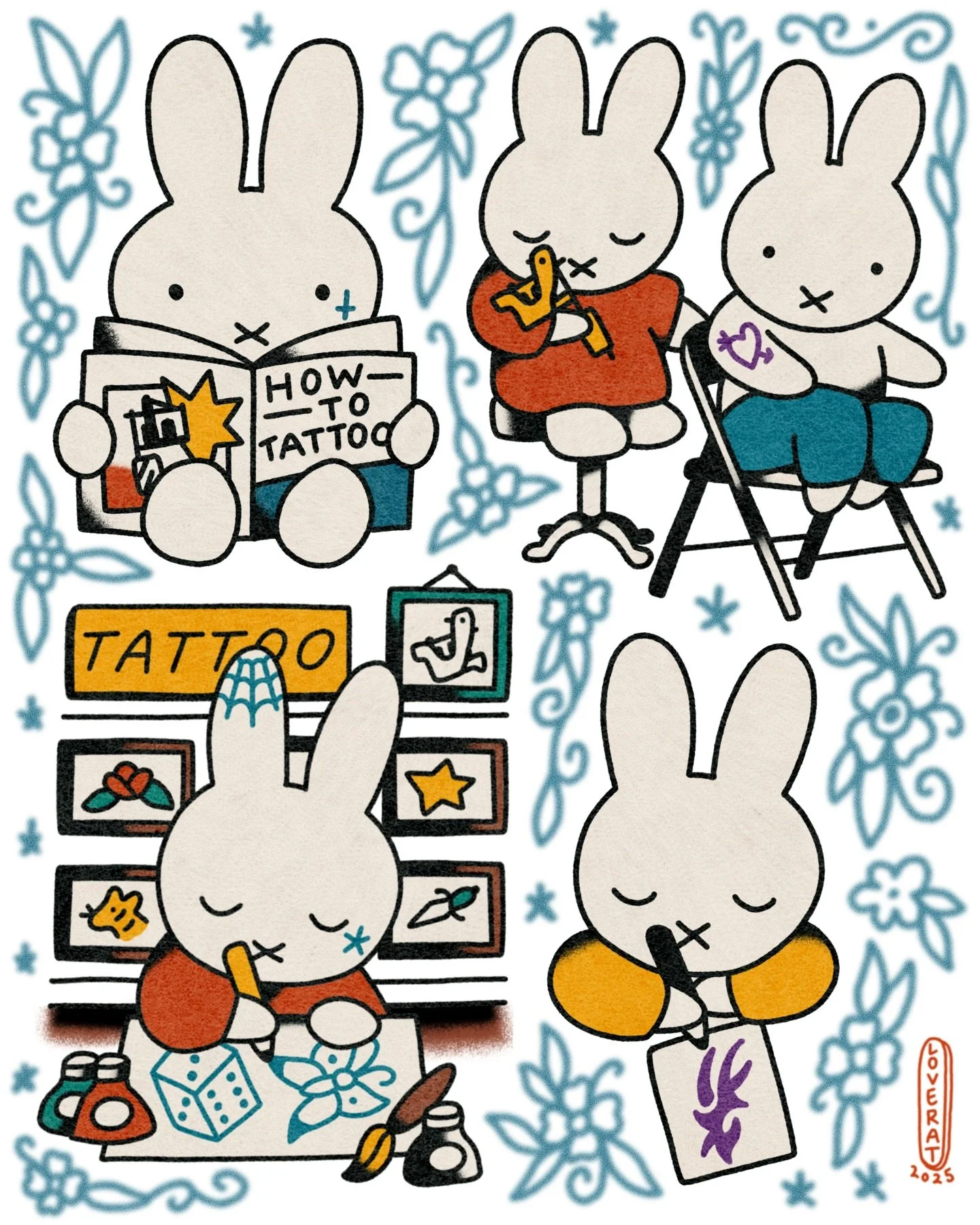 lets start 2026 right (or end 2025 right!) with some tatted familiar rabbits 🙂&zwj;↕️ 🐰 i would love to tattoo these ESPECIALLY the one in the mockup, one of my top wanna dos!! currently planning next years guest spots, probably sticking to the UK 