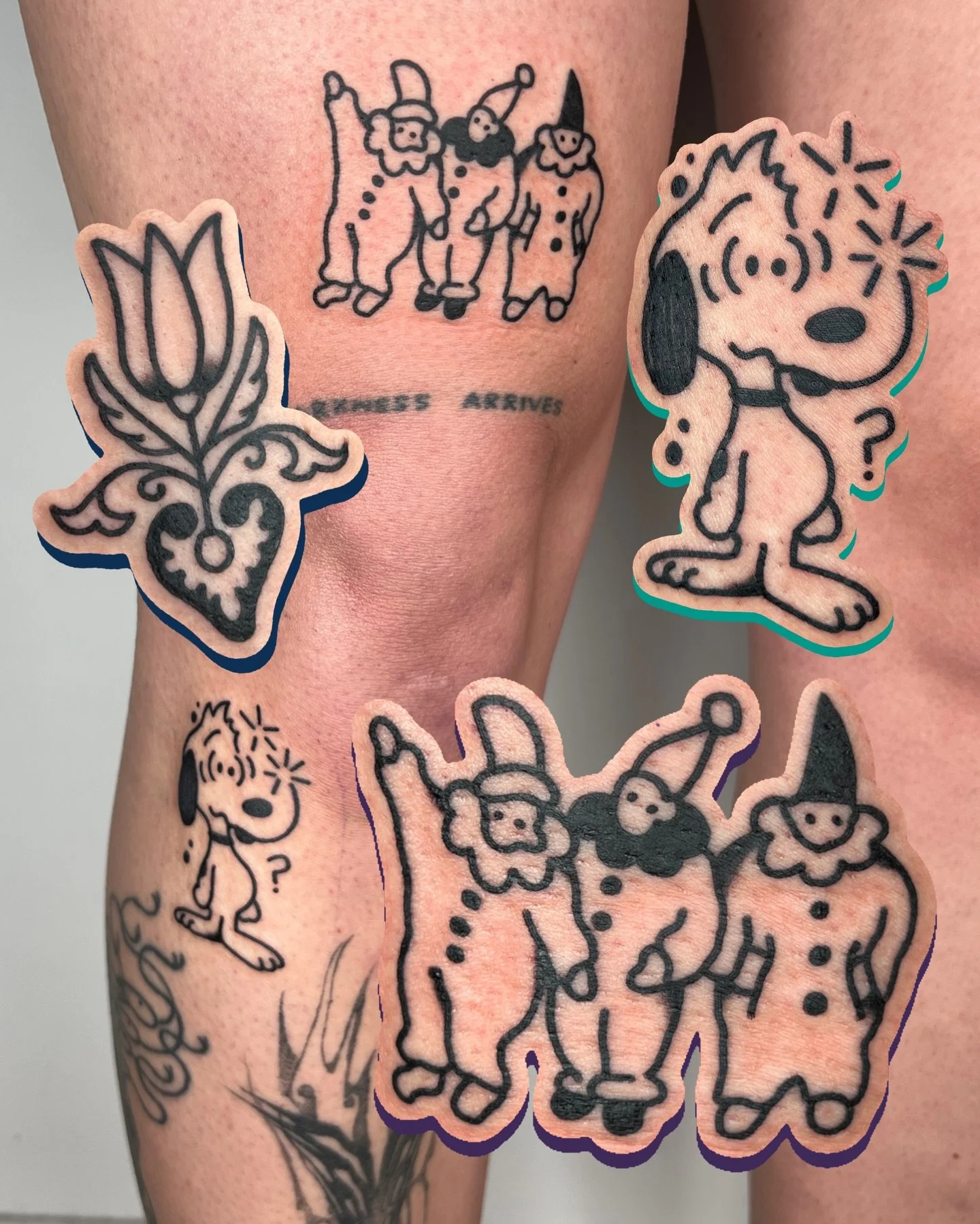 little clowns, ornamental flower and confused familiar dog, picked by a lovely human from my WINTER PICK N MIX deal ❄️ thank you!! 

see my pinned post for more info on that! only running until Jan 31st, so if you'd like to get something with the dea