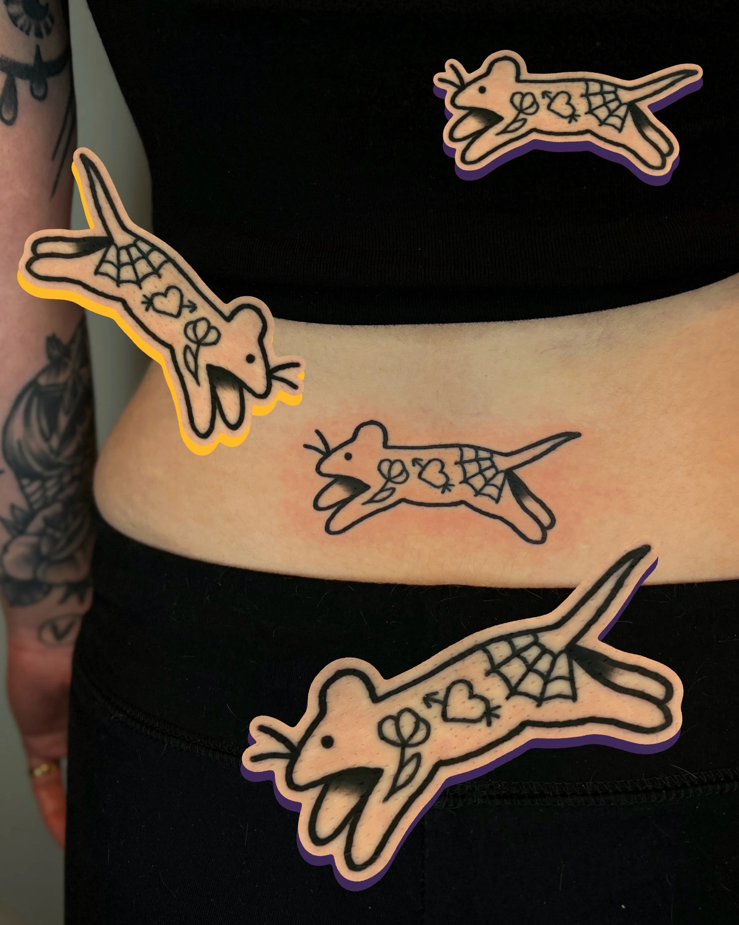 what?? you never seen a RAT TR🌟MP STAMP before?? 🐀

double feature rat tatts, with a rat with tatts back stamp and "see no evil, hear no evil, speak no evil" rat heads picked from my flash, a great combo!! 🐀🐀🐀

i work in BRIGHTON @good