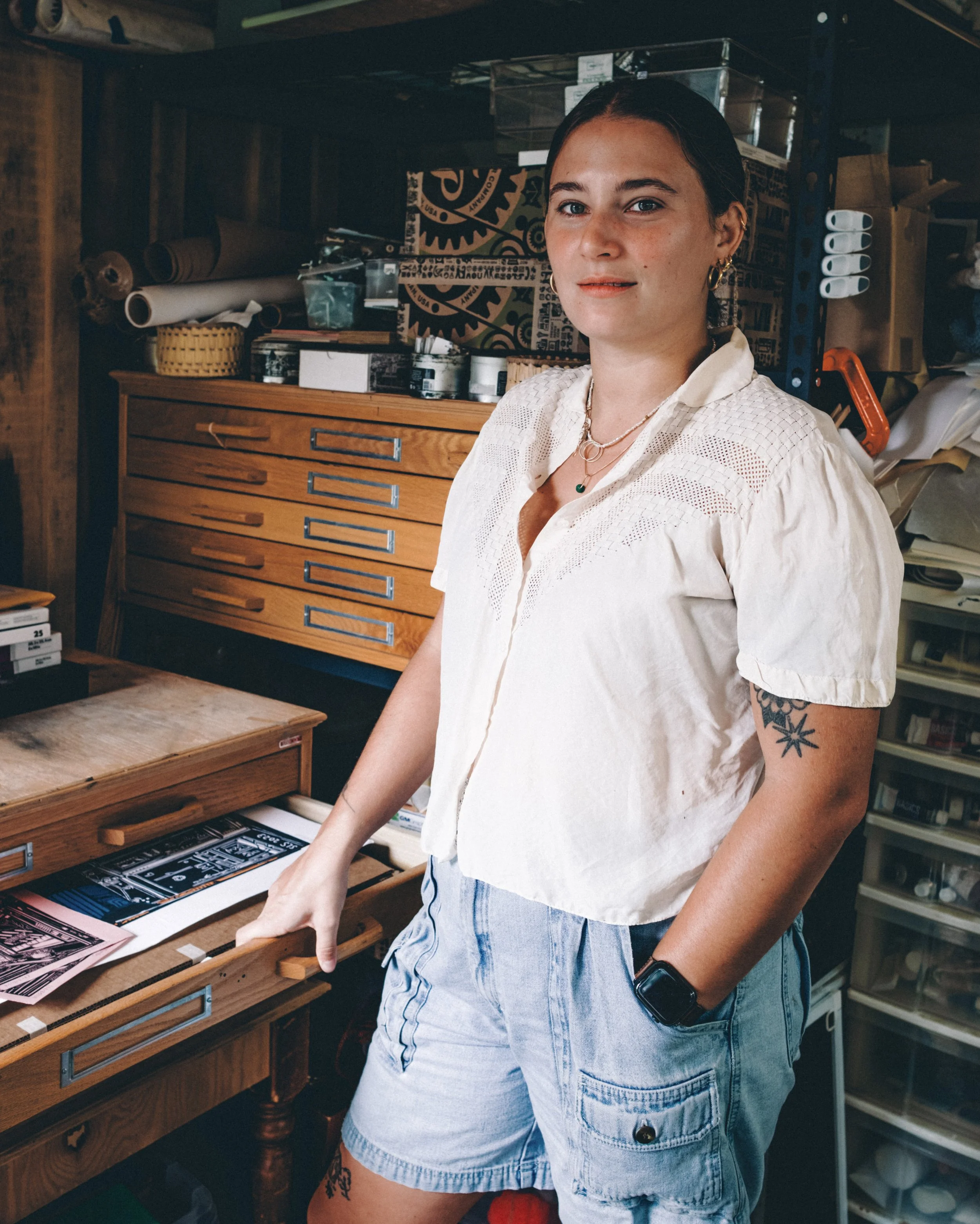 Rchmond, VA linocut artist Sophie Sallade