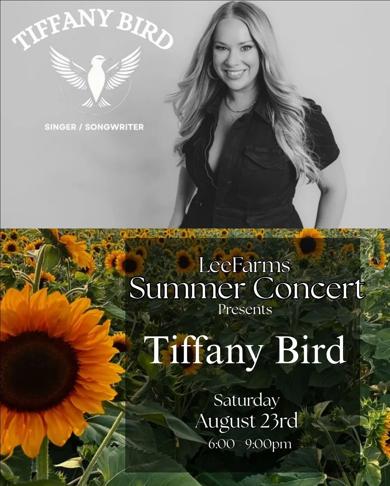 Join us for a live concert on the farm! 🎵🌻

🎶Music from 6:30 - 8:30
🎟️Tickets available online 
One free drink included with each ticket purchased 

Don&rsquo;t miss this perfect summer evening, grab your spot now!

@leefarmsmarket
#leefarms #lee