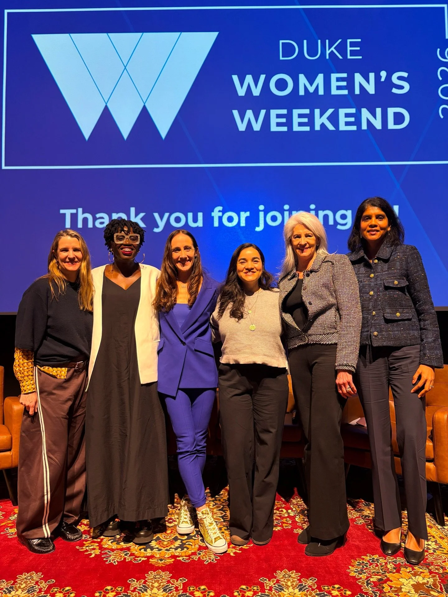 Last month at Duke Women&rsquo;s Weekend. 🔵

Plenary III: Living Aligned &mdash; a conversation about ambition, awareness, and authenticity with four incredible women.

Different journeys. 

One shared belief:
Sustainable success starts with knowing