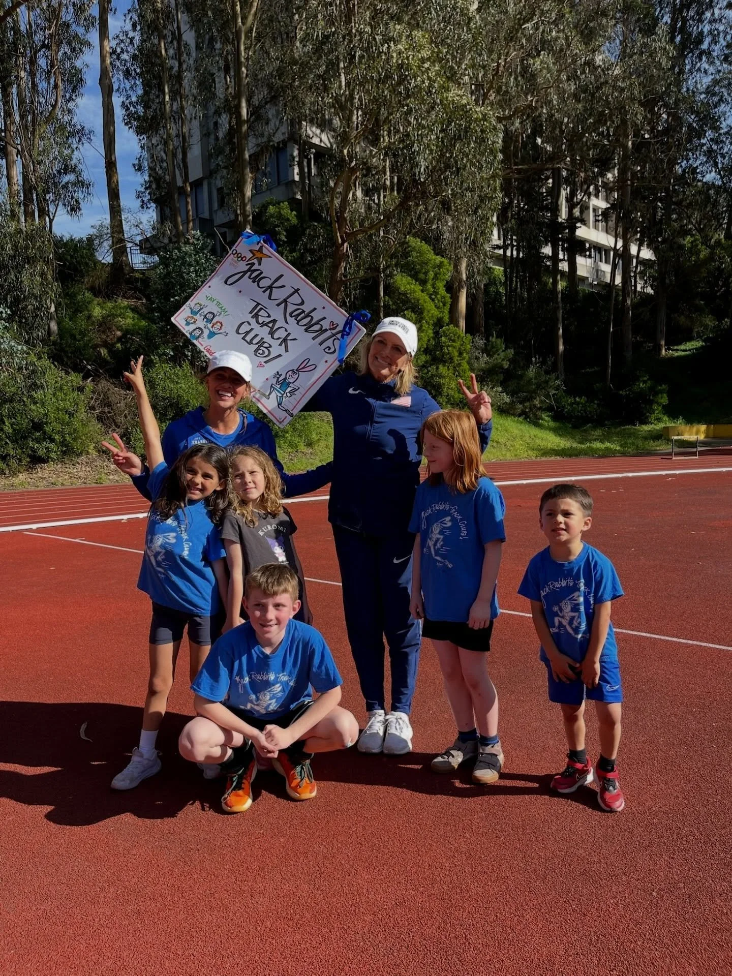 Cheering on my littles at Joy&rsquo;s Jackrabbits Track &amp; Field. 🐇
Some days the best track session is theirs, not mine. 💛​​​​​​​​​​​​​​​​