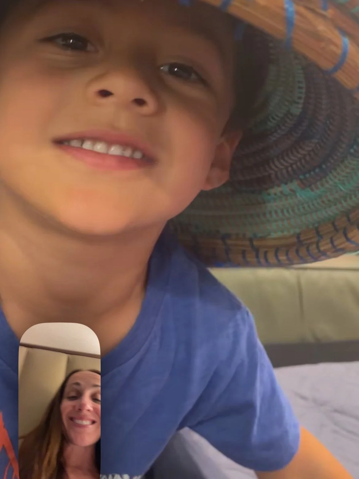 Travel-day FaceTime, as experienced by me:

🎩 a hat fashion show
🚗 a very detailed toy car review
🤸 a surprise backbend demo on the bed

I barely got a word in. Best call of my week.

Being on the road means missing some bedtimes. These little win