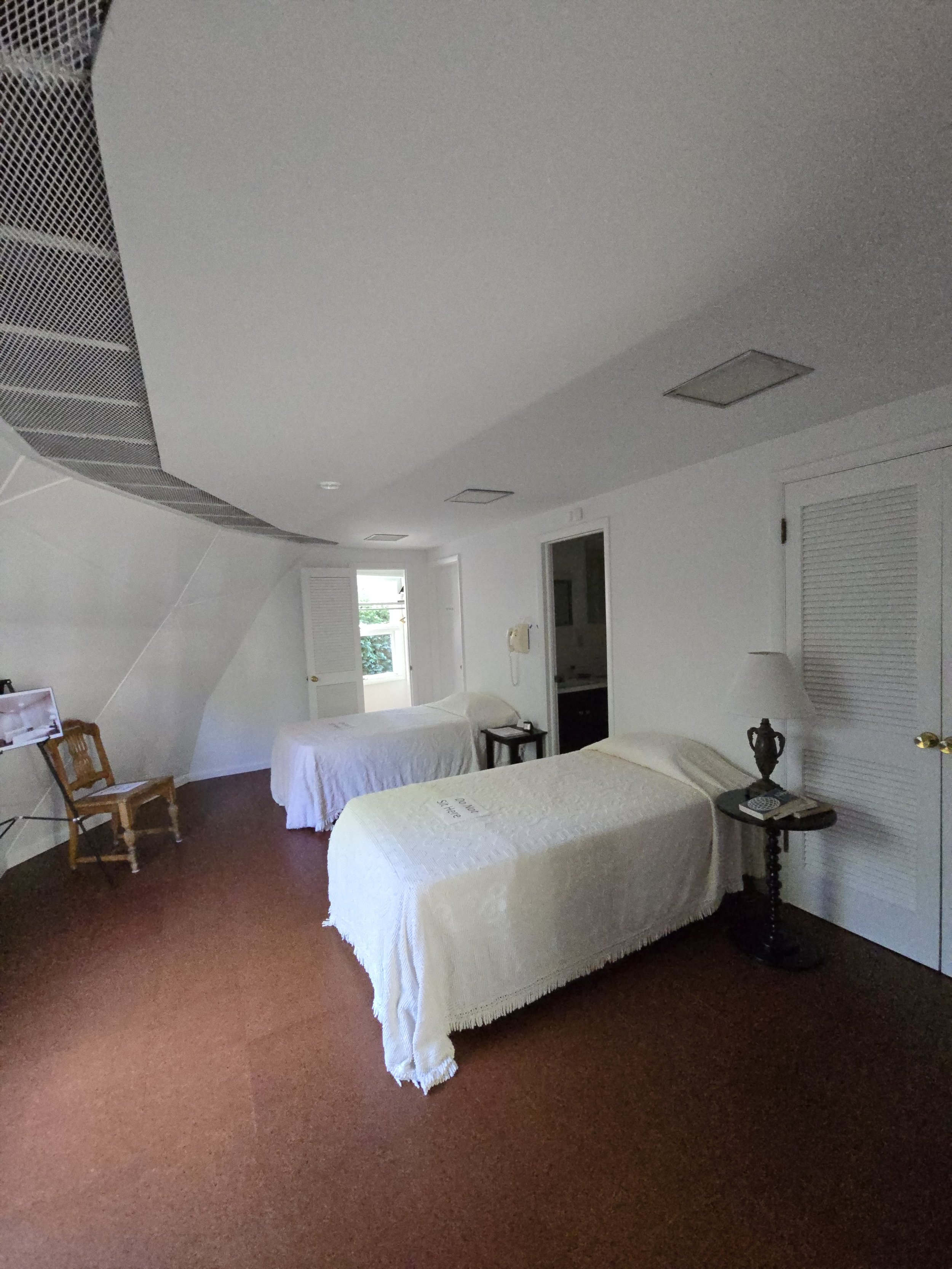 Bedroom. Bucky only slept 4 hours a night, so twin beds.
