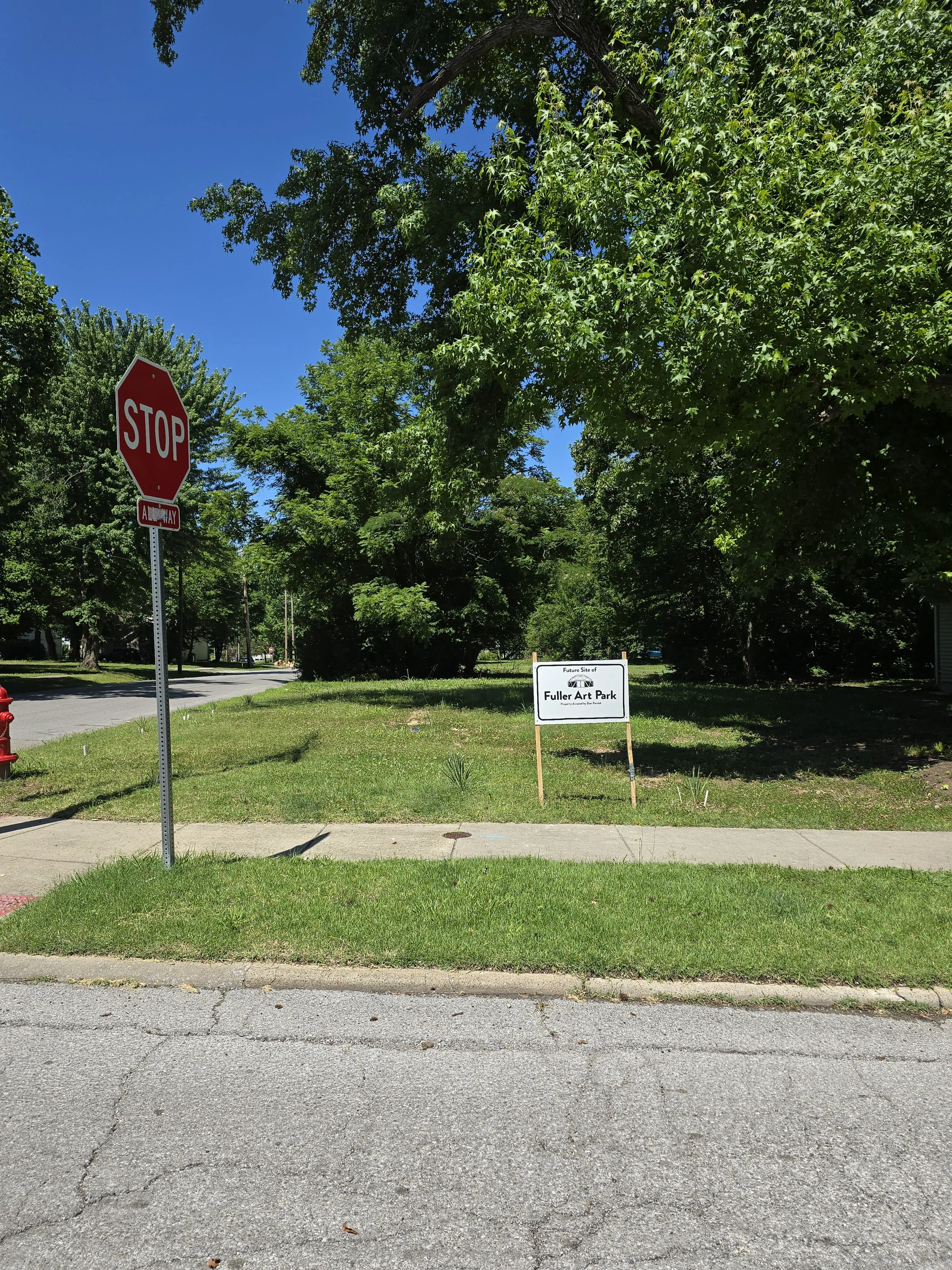 Future home of the sculpture park where they will give grants to local artists.