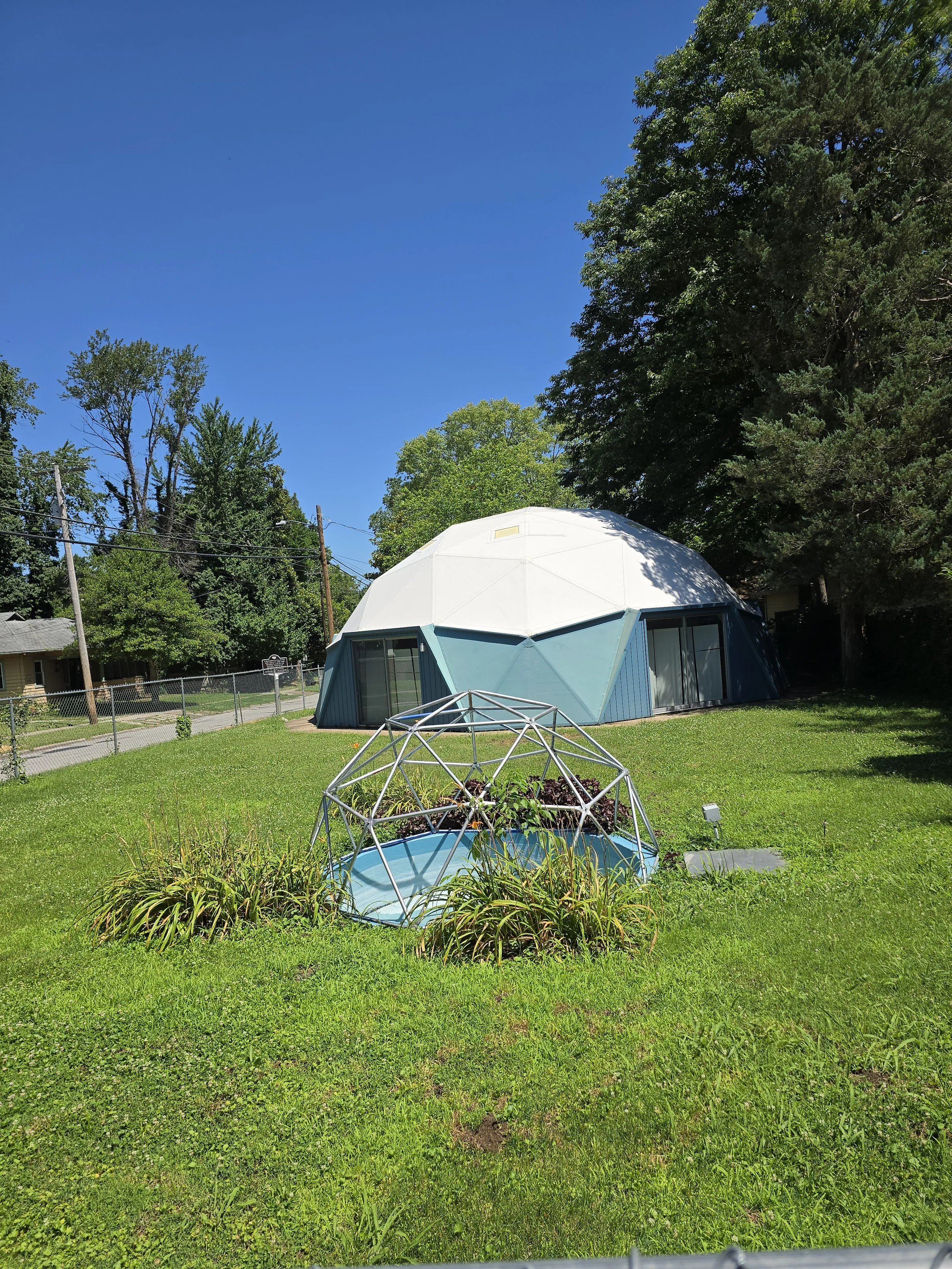 View of Geodesic Garden Fountain