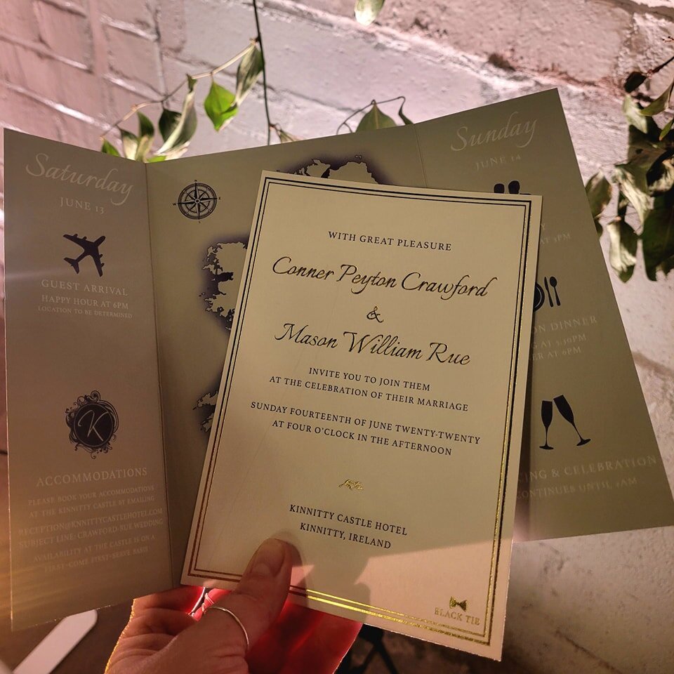 Take your destination wedding to the next level with invitations that set the tone for the entire event! Passport themed, travel details, and so many more options are available with im.press.ed by Lost Art!

#weddinginvite #themedwedding #weddingstat