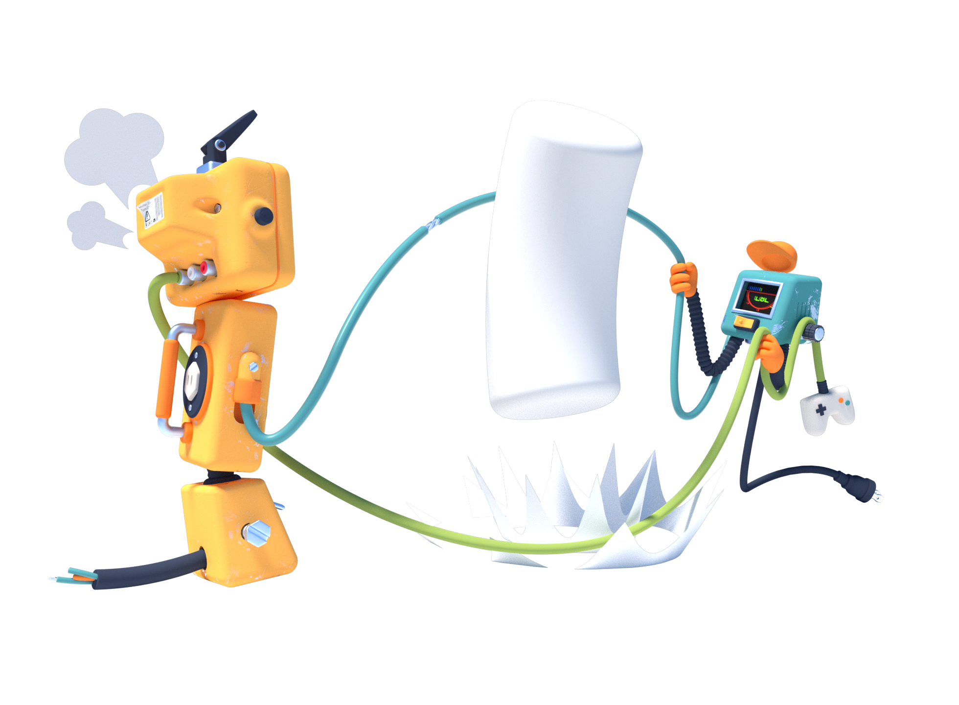 Initial 3D model and rendering by me