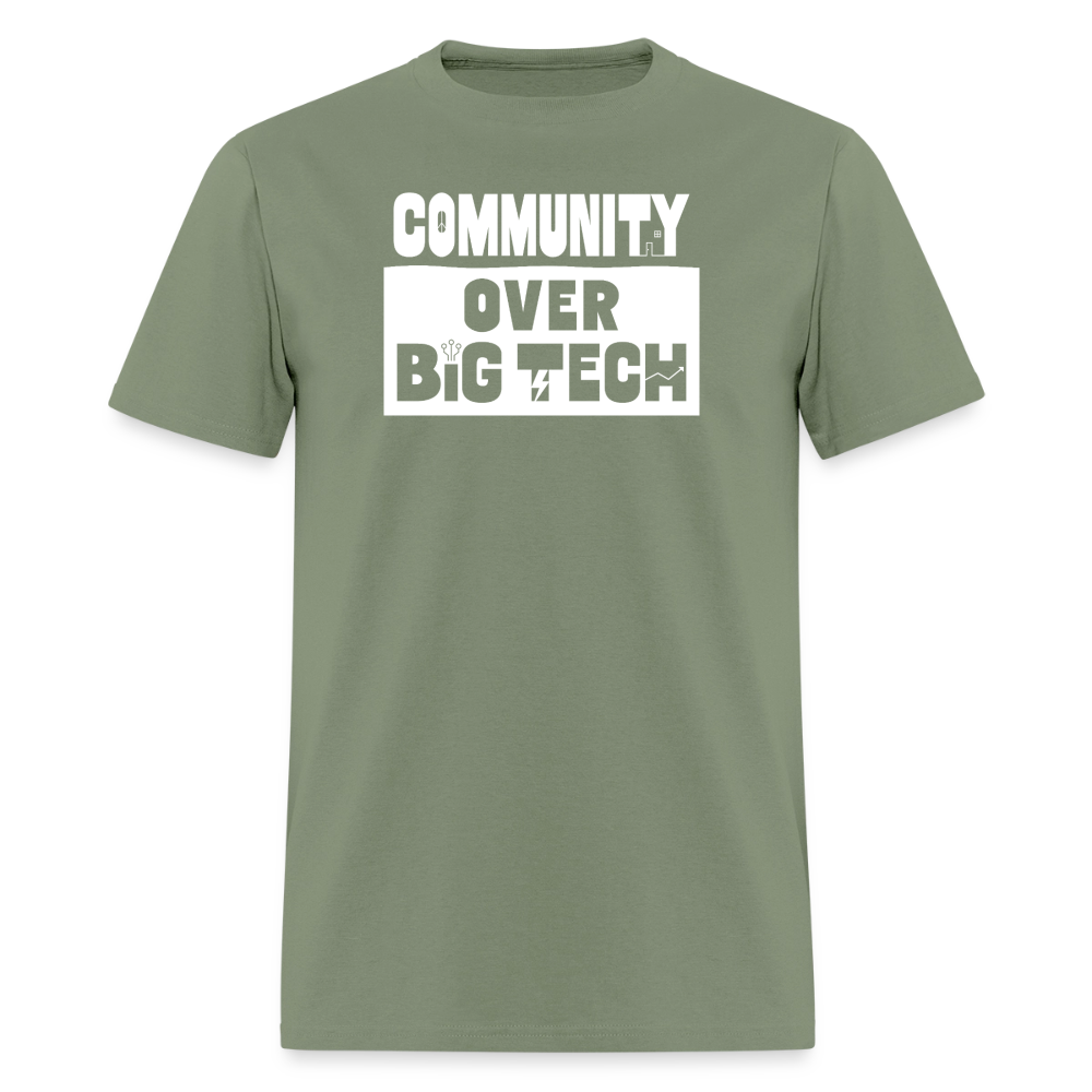 Community Over Big Tech Crewneck T-Shirt