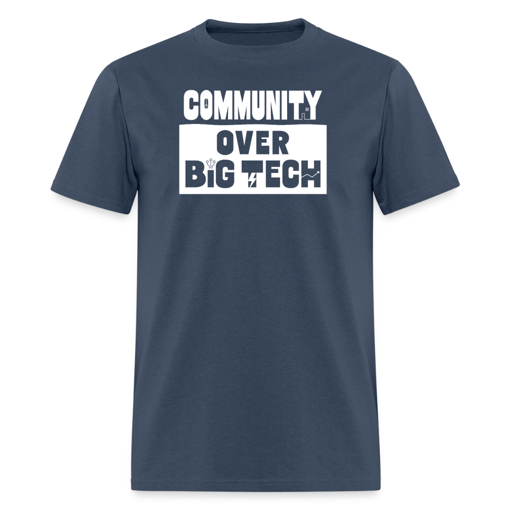 Community Over Big Tech Crewneck T-Shirt