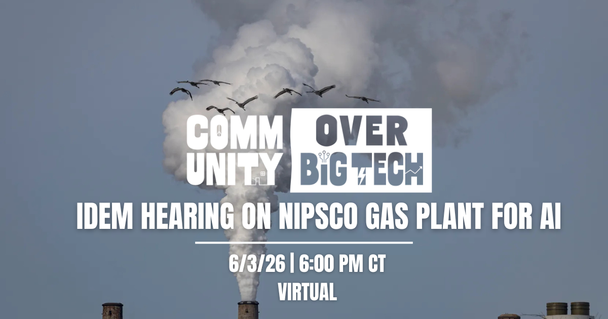 IDEM Virtual Public Hearing on NIPSCO Gas Plant Air Permit for AI