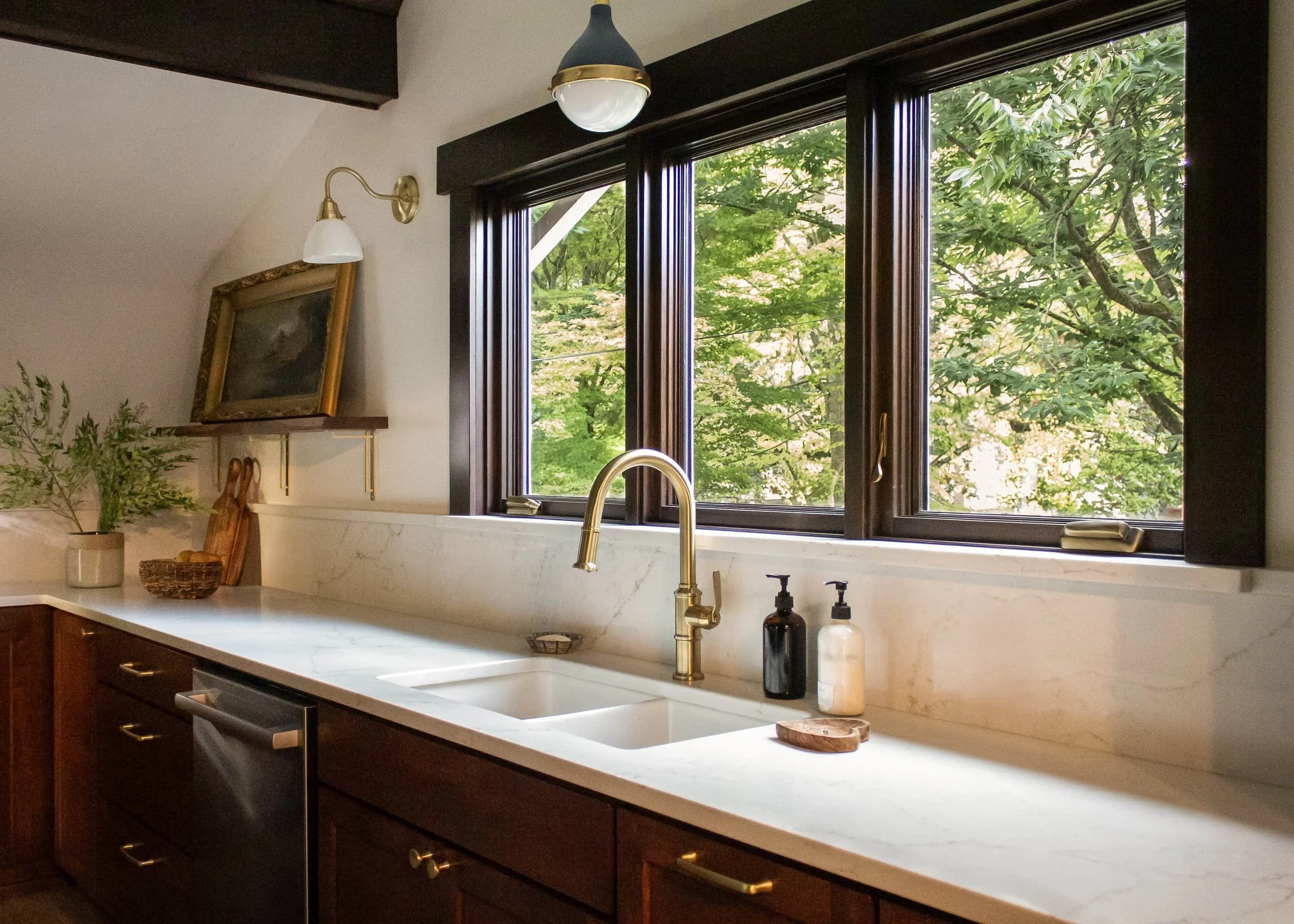 Portland kitchen renovation with custom cabinetry and fixtures by Wendy Combs Studio