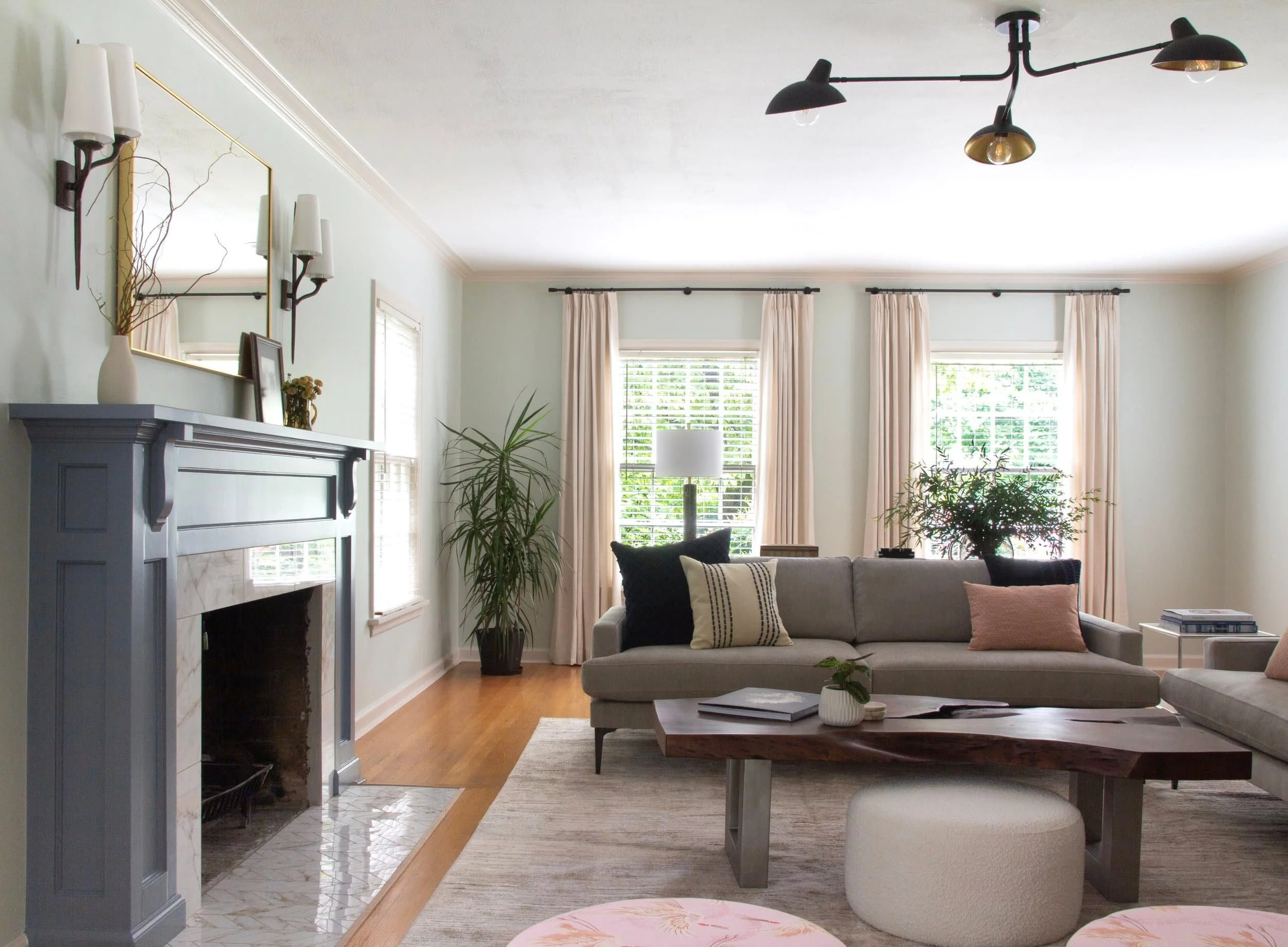 Grant Park Portland living room design with custom furnishings by Wendy Combs Studio