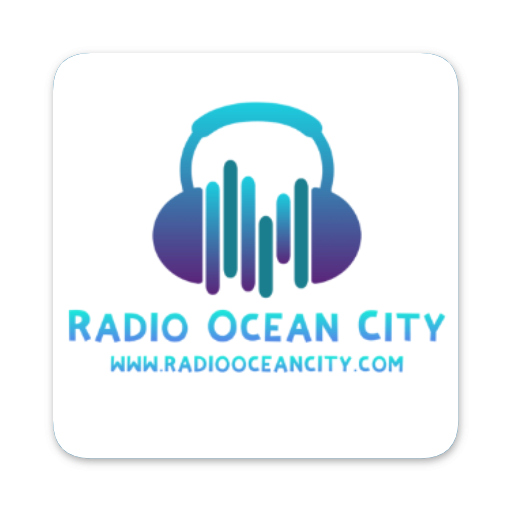 Radio Ocean City blue transparent logo