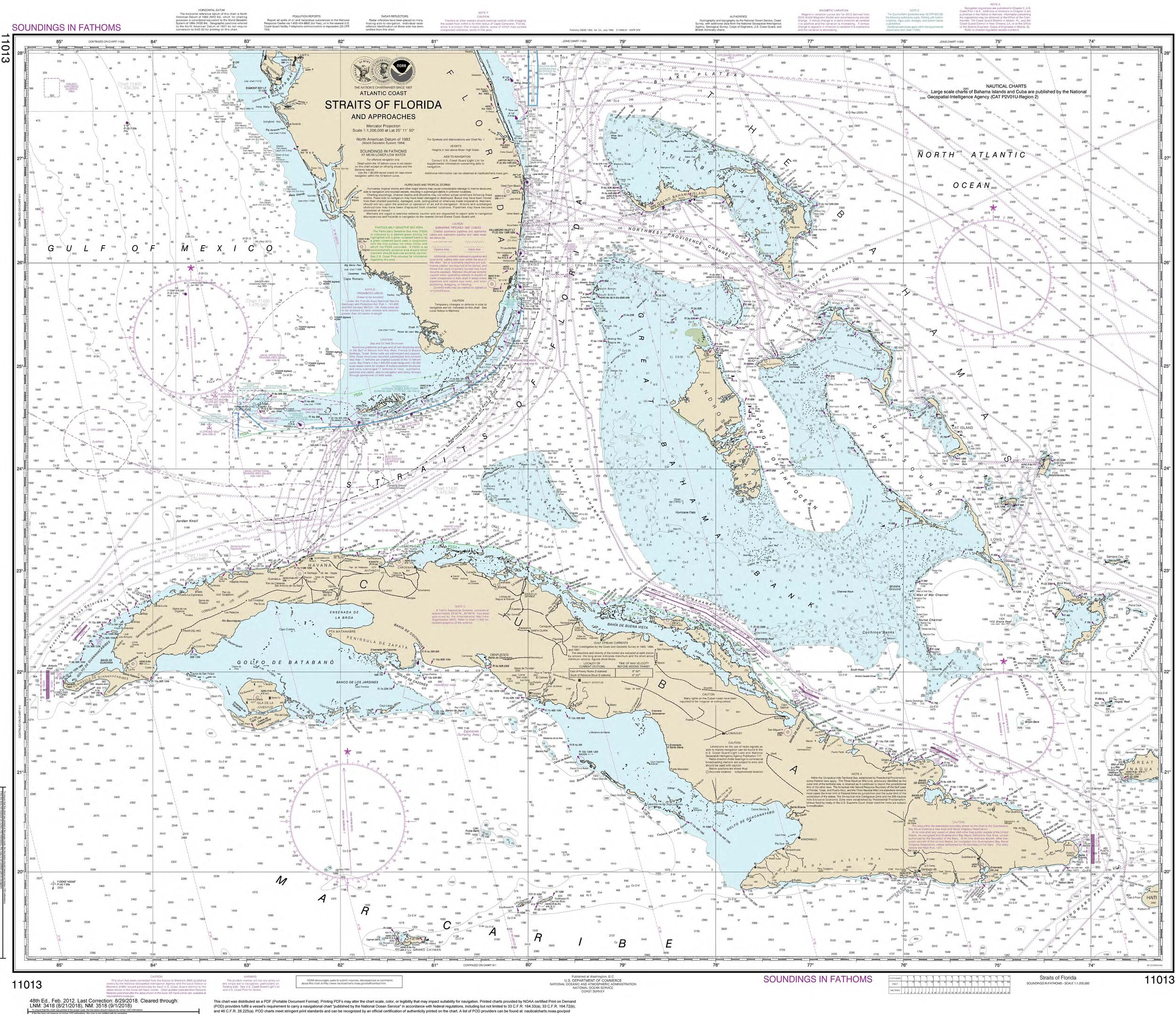 NOAA Chart 11013 - Straights of Florida and Approaches.jpg