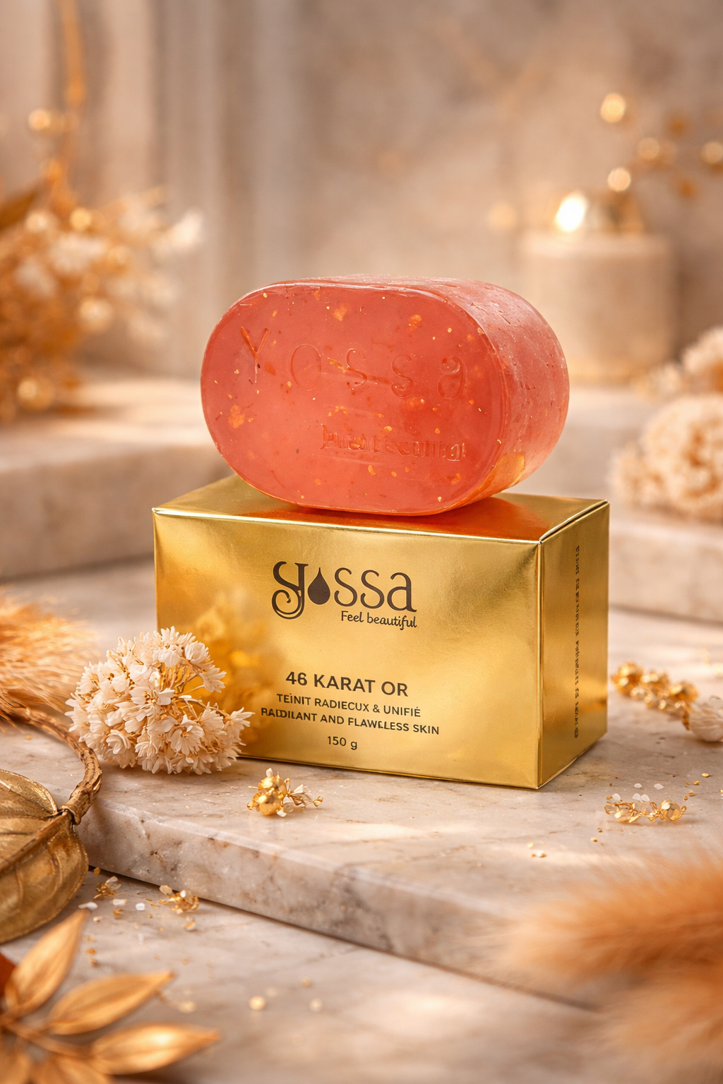 Savon Eclaircissant Exfoliant 48 karat or  150 G