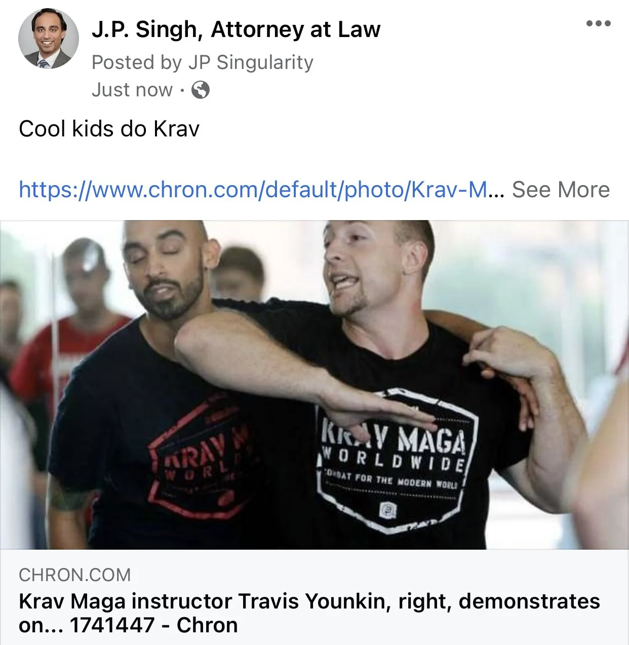 Cool kids do Krav...and it comes in handy during both negotiations and litigation.