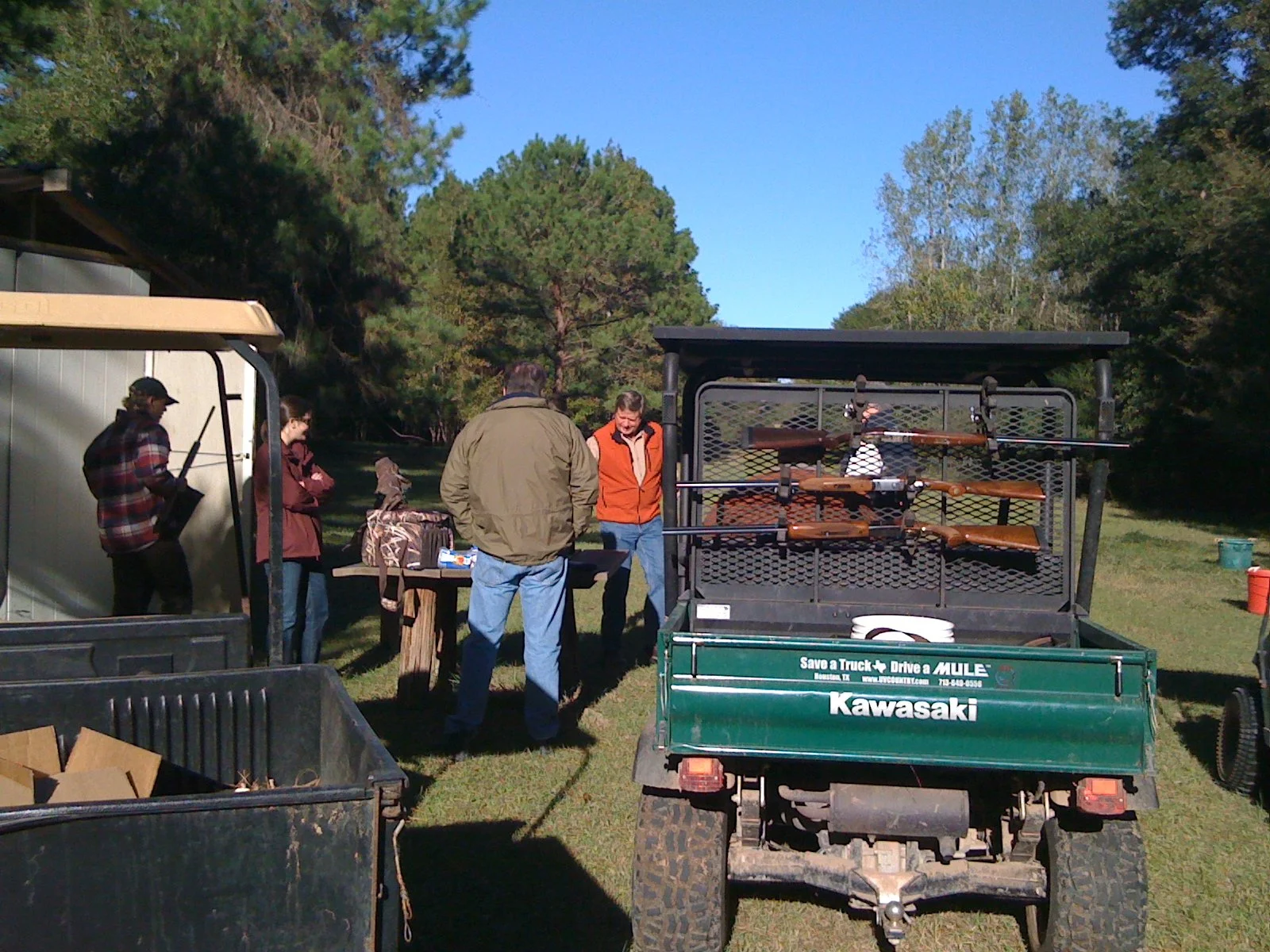 Ned Hartline at the Hartline Ranch getting everybody ready to shoot skeet