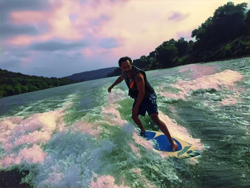 Waves and choppy conditions we can handle.  Clients who like to wake surf get discounted rates and invitations.