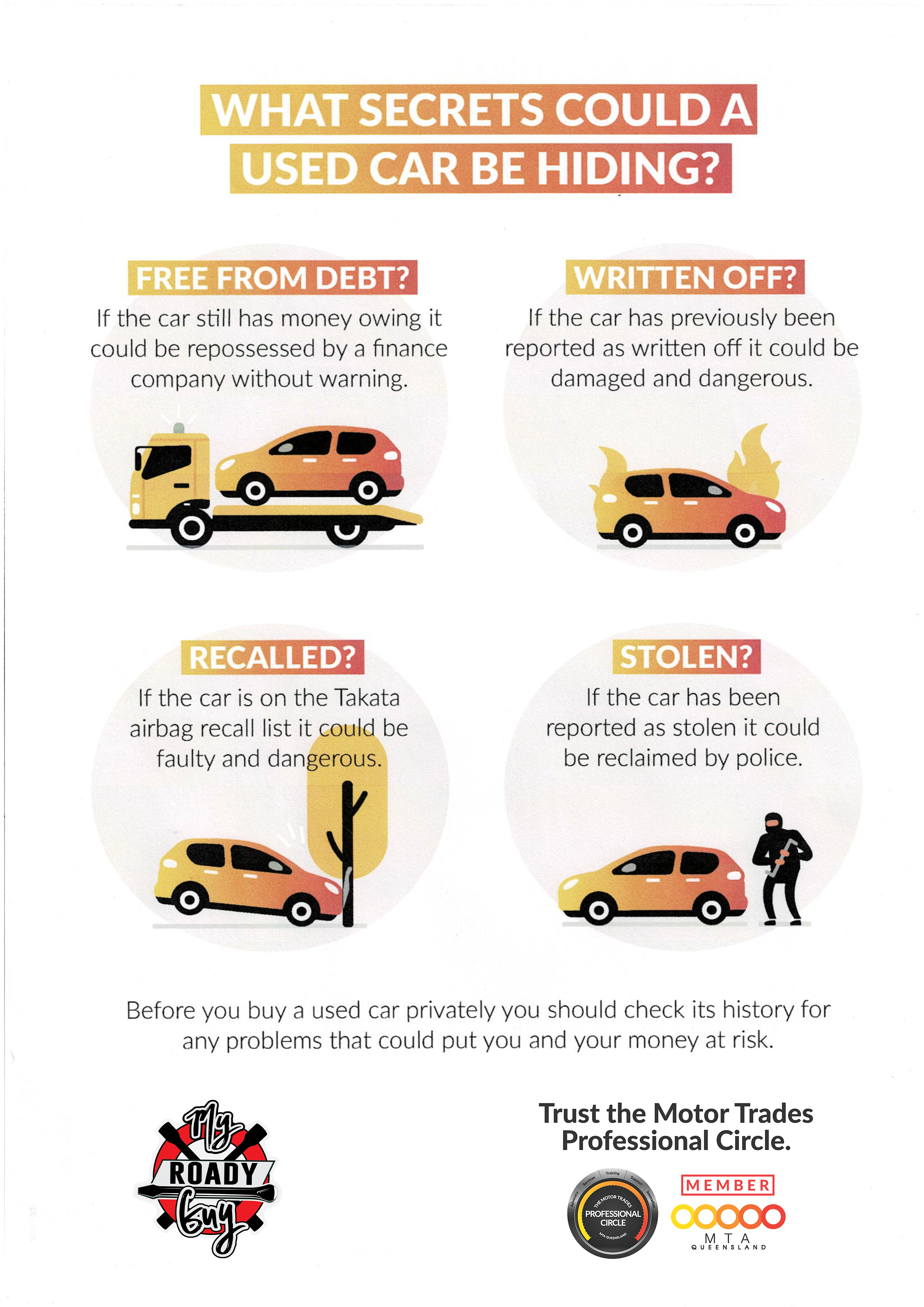 check secrets before buying used car