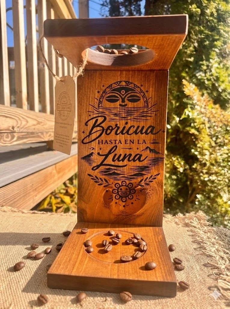 Boricua Heritage Wooden Coffee Pod Holder