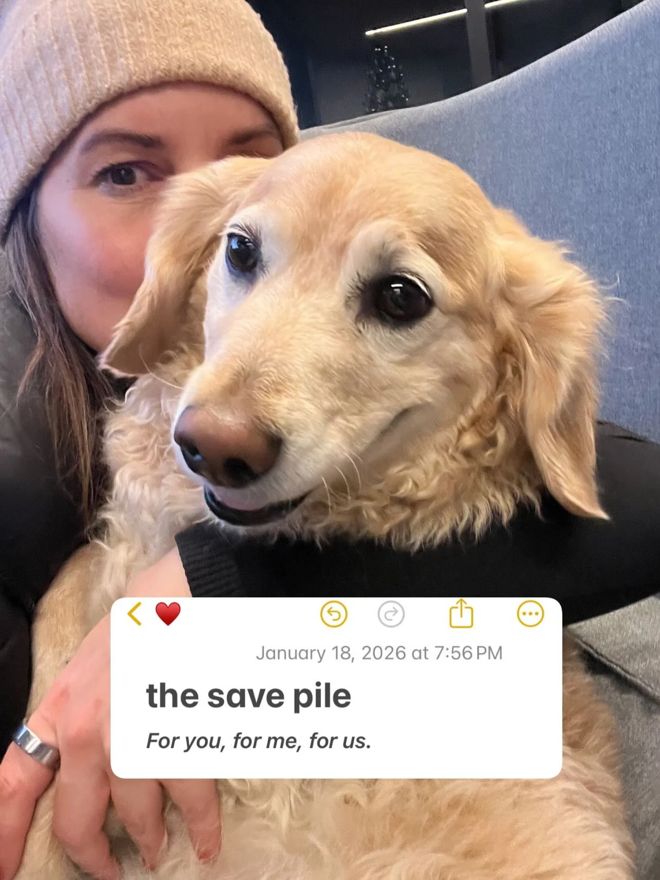 Jan Week 3 Archived &mdash;> From my notes, to my Shazams, to a grocery list, birthdays, books (and everything in between)&hellip;for you, for me, for us (no particular order): flagged. tagged. saved. felt.

Keep and lands, toss the rest ◡̈ 

❤️,
