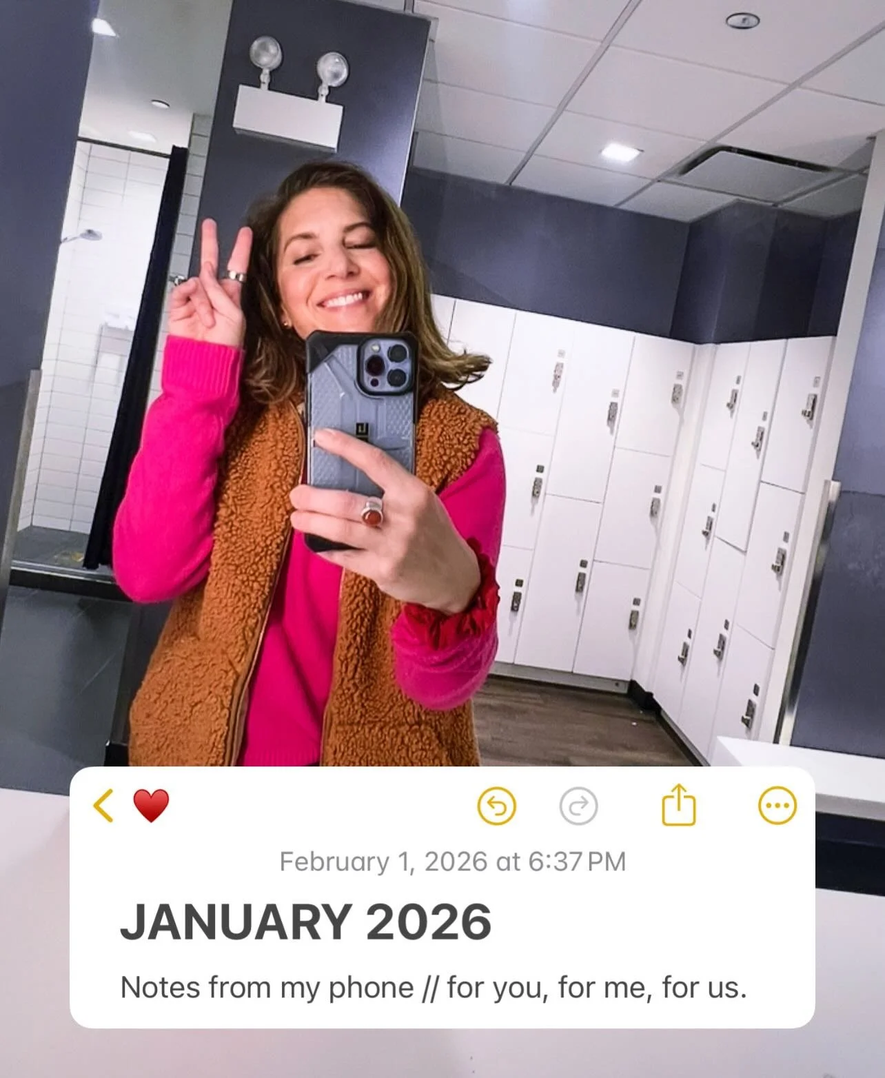 A lil Jan love language: a whole lotta movement + tiny notes to land the day. 

🎉Celebrating the fact that I moved pretty much every day in January&hellip;yoga, strength, intervals, whatever brought me back into my body.

And through it all, I kept 