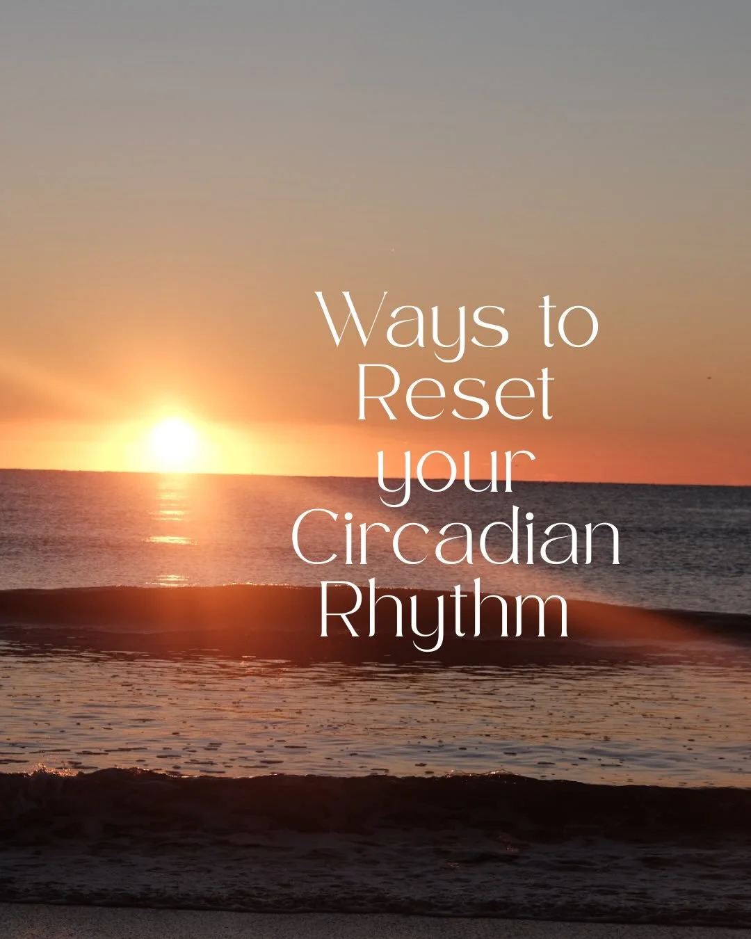 The BEST ways to fix your circadian rhythm! 
To summarize: avoid screens, get outside, and expose your eyes to sunlight. 🌞 

Fixing your circadian rhythm is also an amazing way to improve hormone health. Implement these health practices into your da