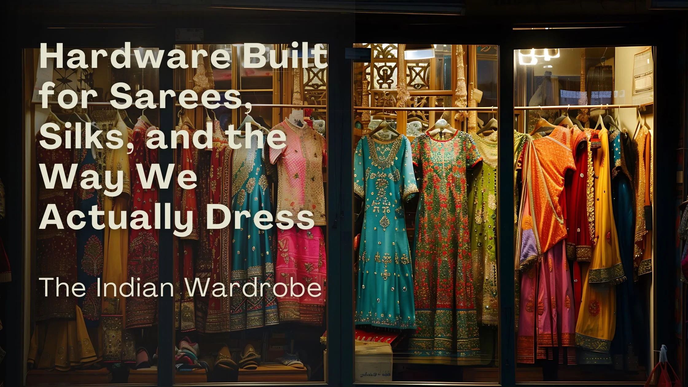 The Indian Wardrobe: Hardware Built for Sarees, Silks, and the Way We Actually Dress