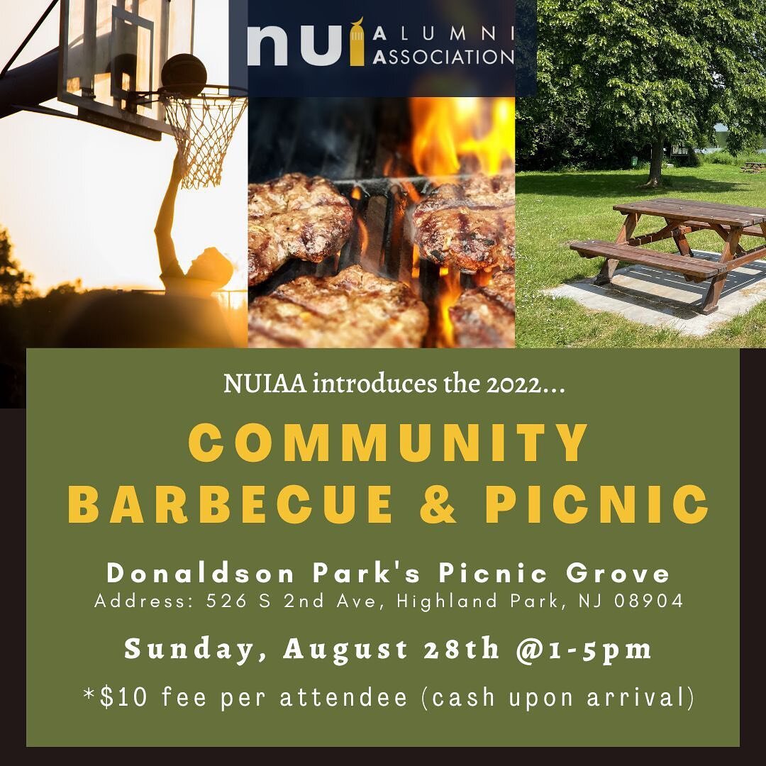 Noor-Ul-Iman Alumni Association Presents: 1st Annual Community BBQ/Picnic

🍔🍕 *Join us for food and games with the NUI community!* ⚽🏀

🗓️ *When: Sunday August 28 from 1pm to 5pm*

🏞️ *Where: Donaldson Park, 526 S 2nd Ave, Highland Park, NJ 08904