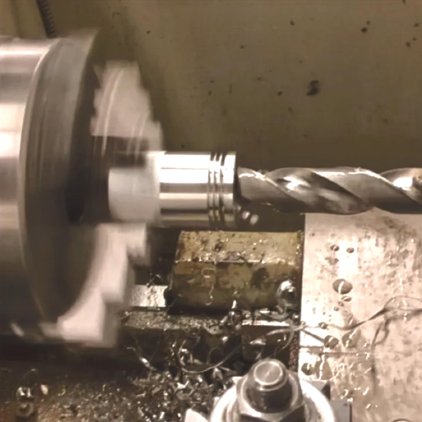 Machining with lathe and end mill