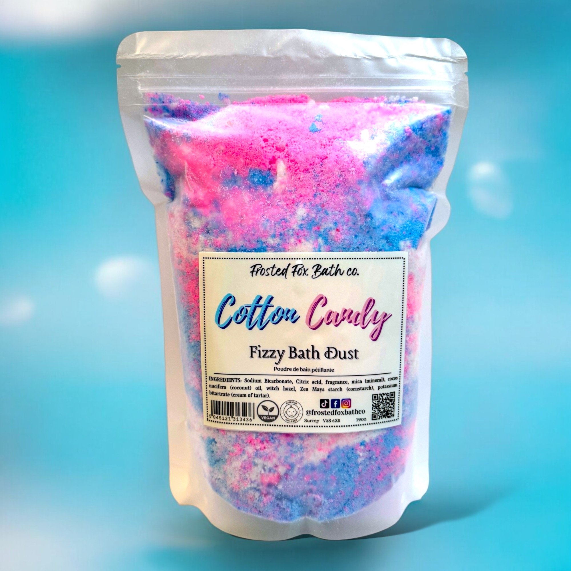 Cotton Candy fizzy bath dust
