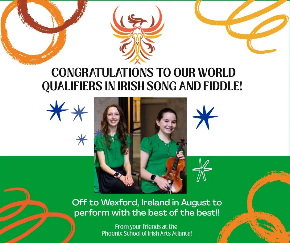 Aine Mahony and Madison Carlsen take qualifying medals in the regional Fleadh on April 26th, 2025!
