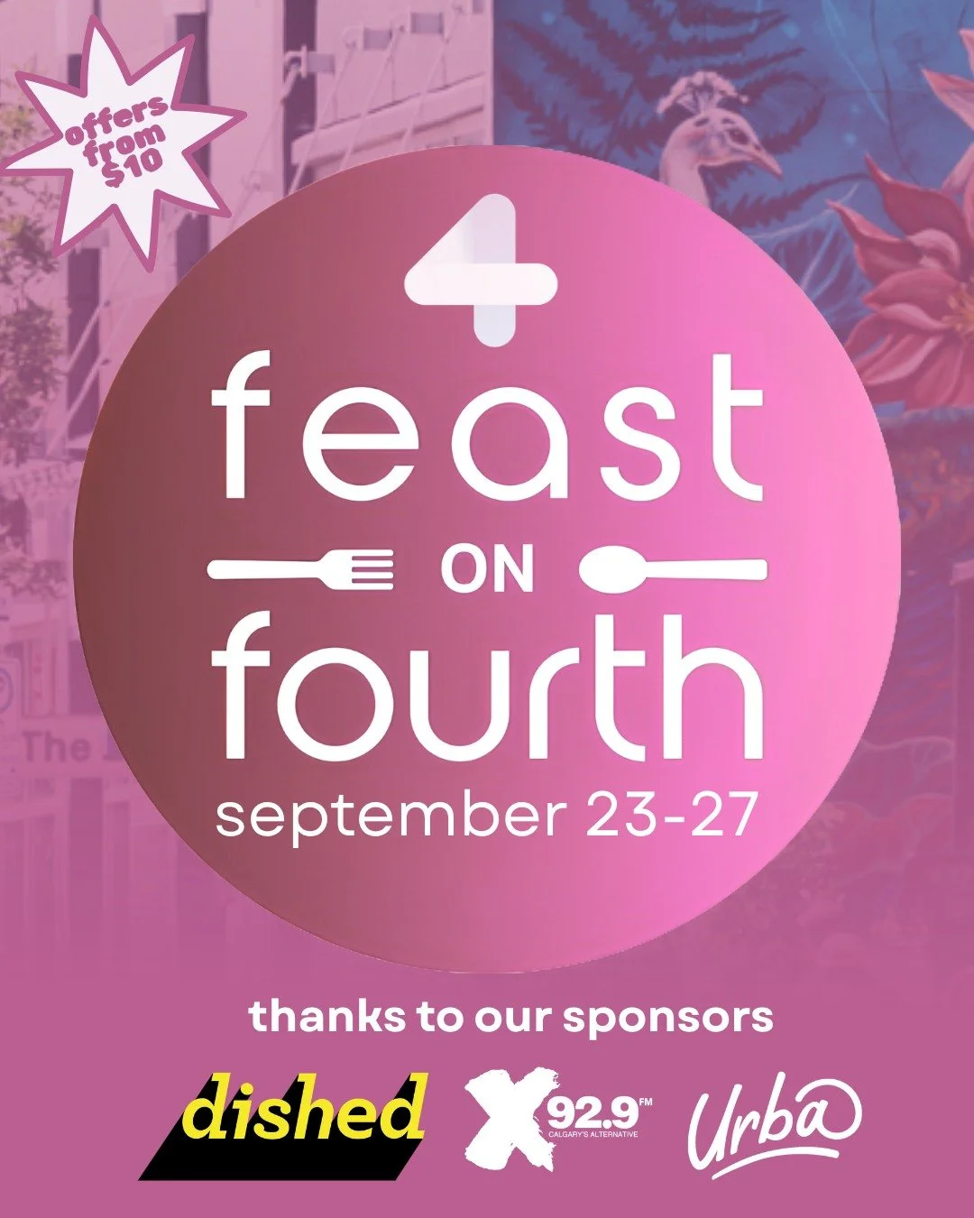 🚨FEAST ON FOURTH IS BACK... AND BIGGER THAN EVER🚨
Calgary&rsquo;s five-day festival &lsquo;Feast on Fourth&rsquo; brings from 30+ businesses across food, retail, wellness and fitness to your favourite street in Cowtown 🤩 
With deals starting at ✨J