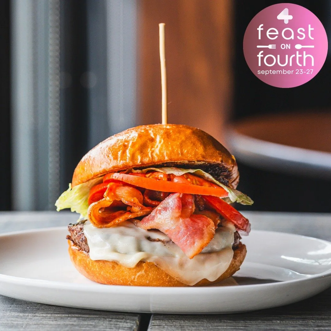 The Maple Fig Pub Burger 😋🍔
With TWO DAYS LEFT of Feast on Fourth, stop by @theunicornon4 during Feast on Fourth (final day September 27)  for succulent beef pattie burger with Swiss cheese, wbacon, maple balsamic fig
spread ALL FOR $10 🤯
Thanks t