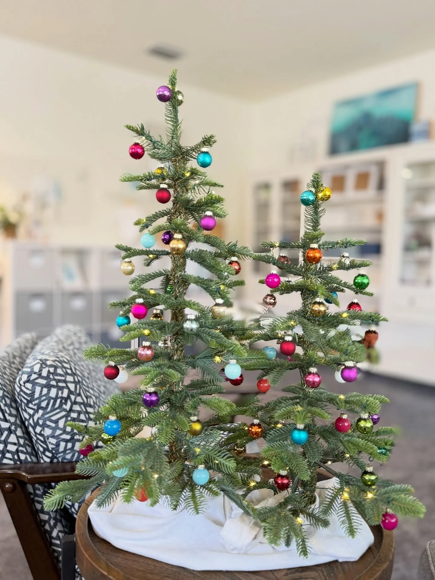 Finally got the studio trees up and decked out, they feel alot different this year, missing my sea turtle friends. But if you look past the trees you can see my new dream taking shape. God is so good and I am so thankful. 💙
.
#joyful #studioscenes #