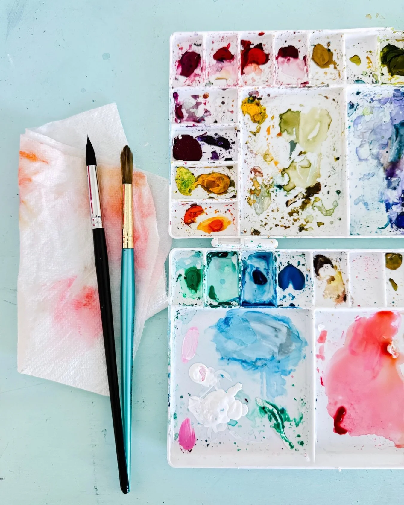 Some days the palette is the painting. 🎨
mixing, testing, and chasing that just-right coastal color story honestly, this color palette is a work of art all on its own.
.
#colorpalette #create #artisallaround