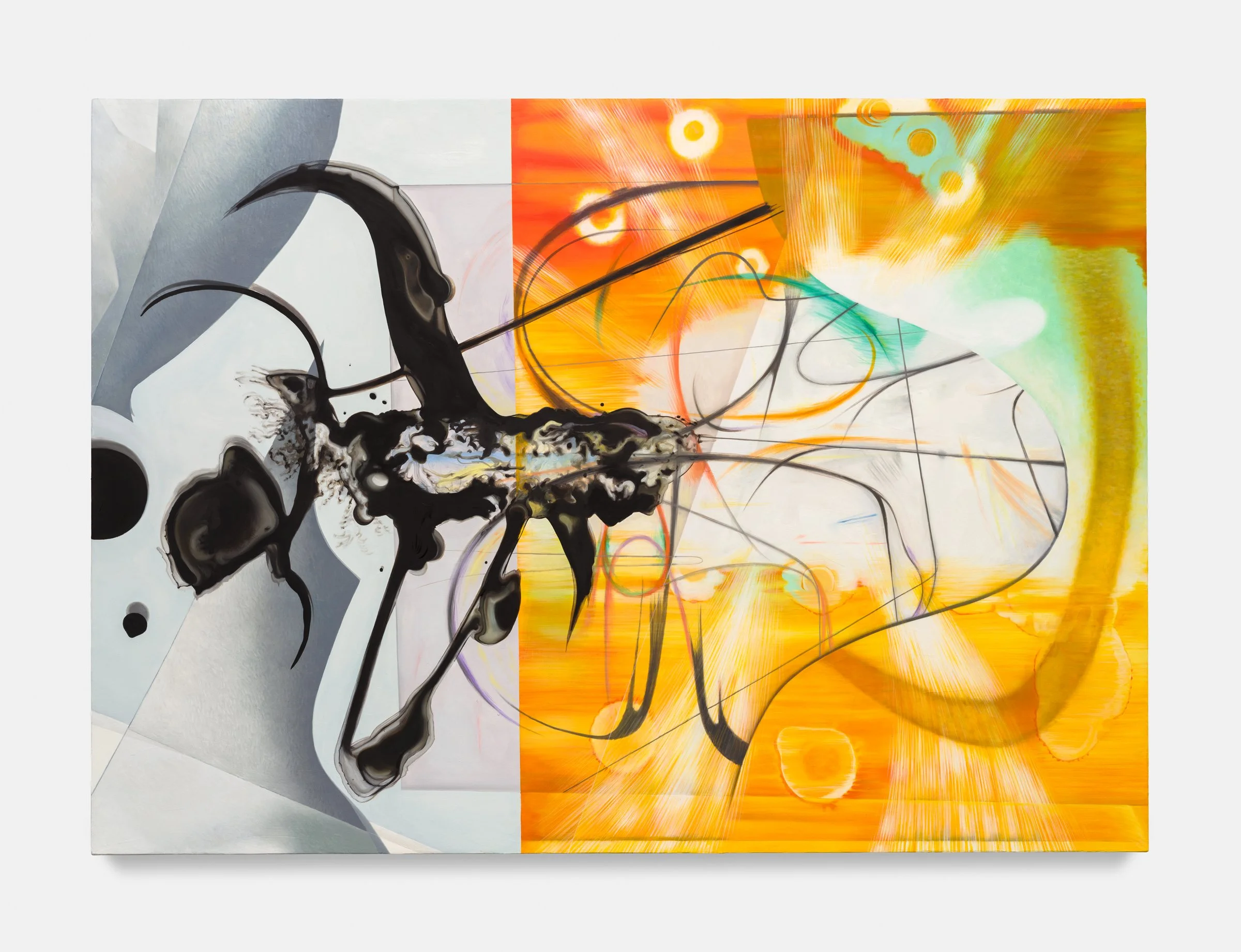 One Billion Pieces, 2025, oil on canvas, 48.5 x 68 in