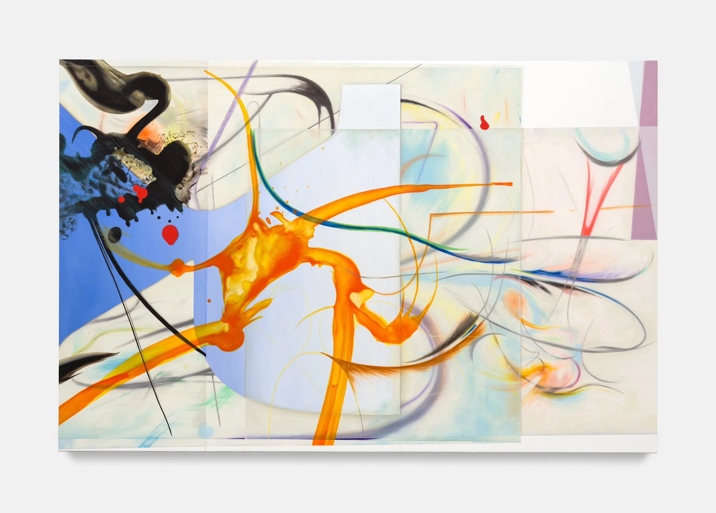 A Moment Ago, 2025, oil on canvas, 57 x 87 in