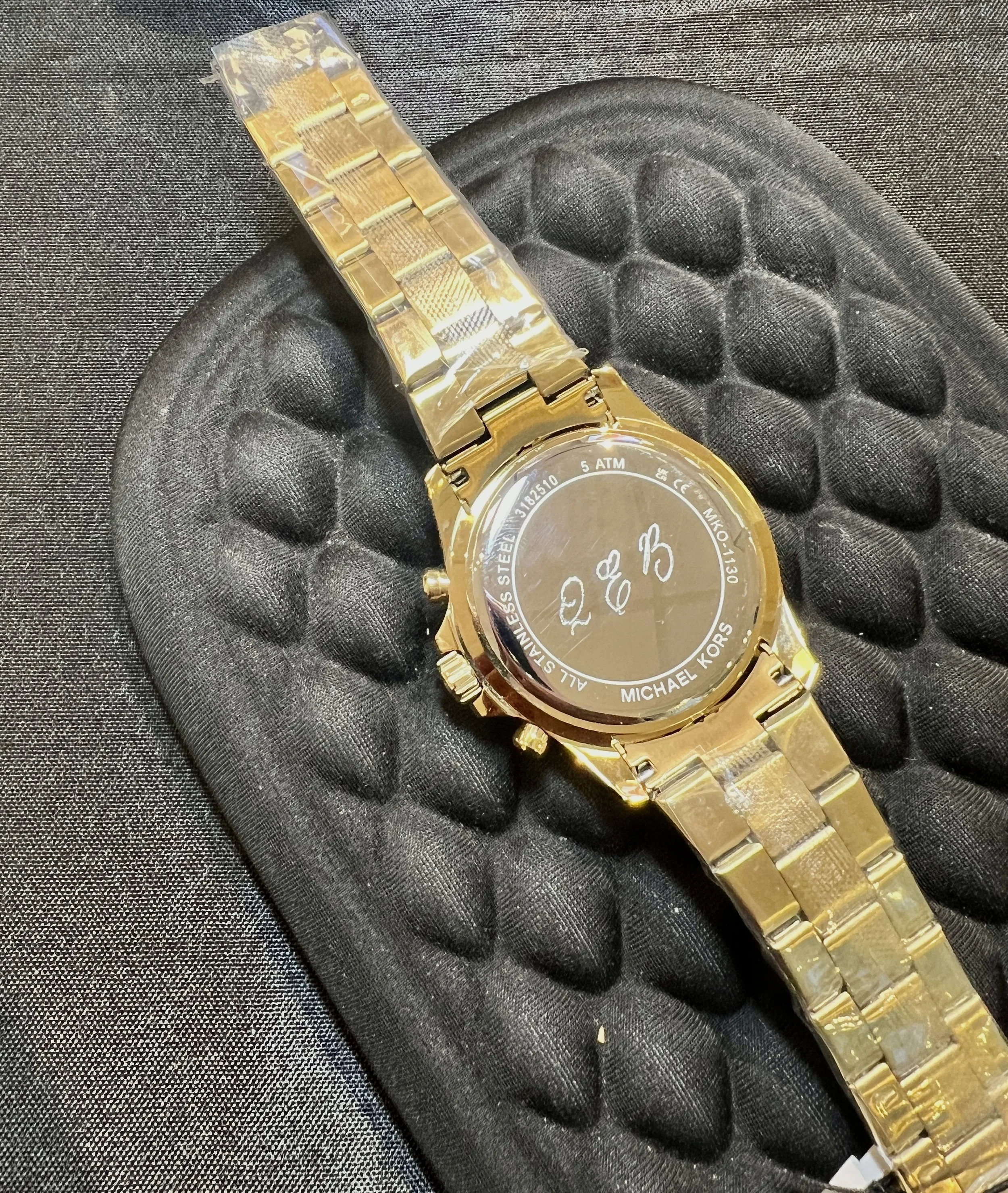 Personalized Michael Kors Watch | On-Site Calligrapher | Live Event Artist | YEG Calligrapher and Engraver 