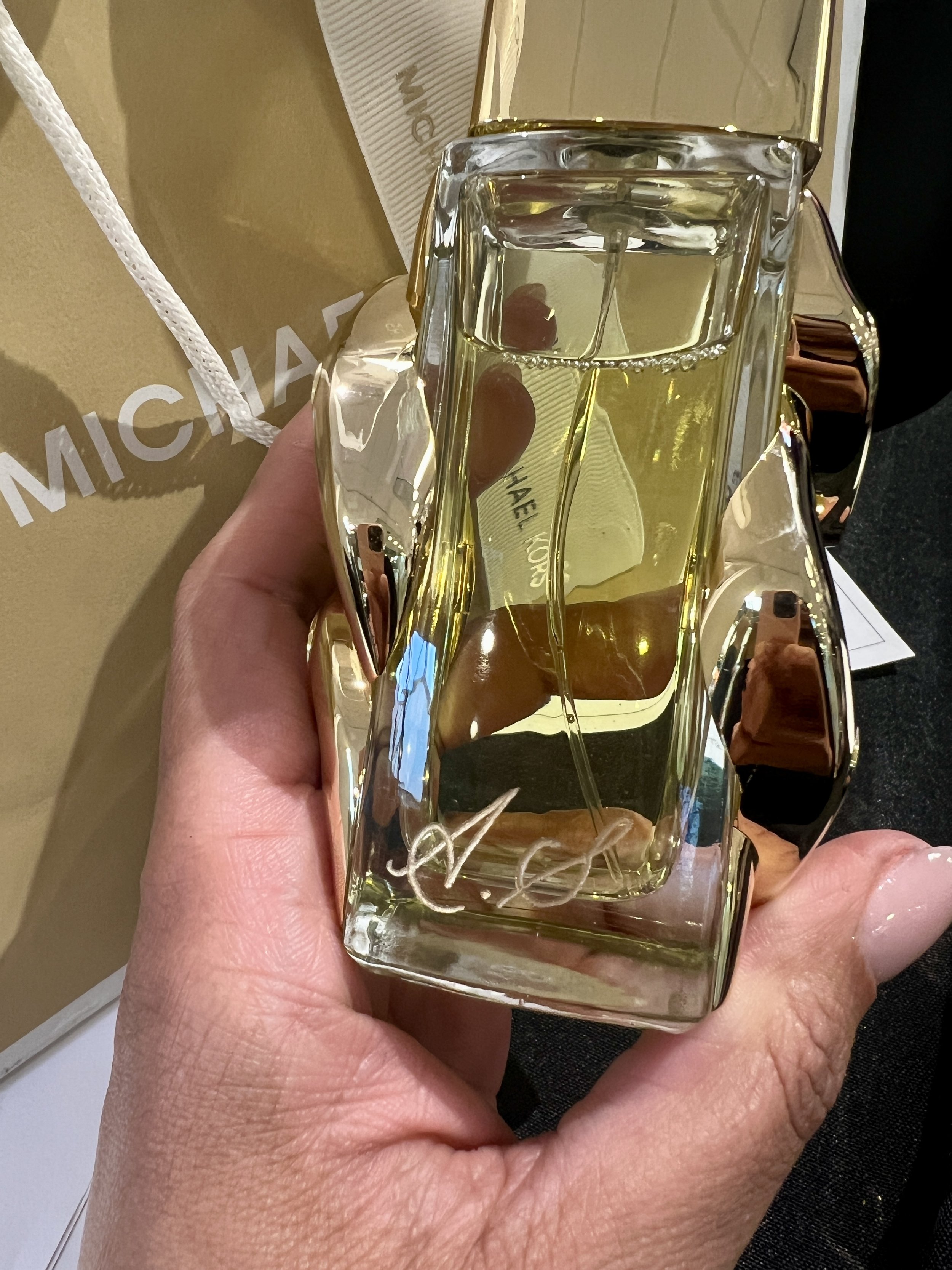 Personalized Michael Kors Womens Fragrance | On-Site Calligrapher | Live Event Artist | YEG Calligrapher and Engraver