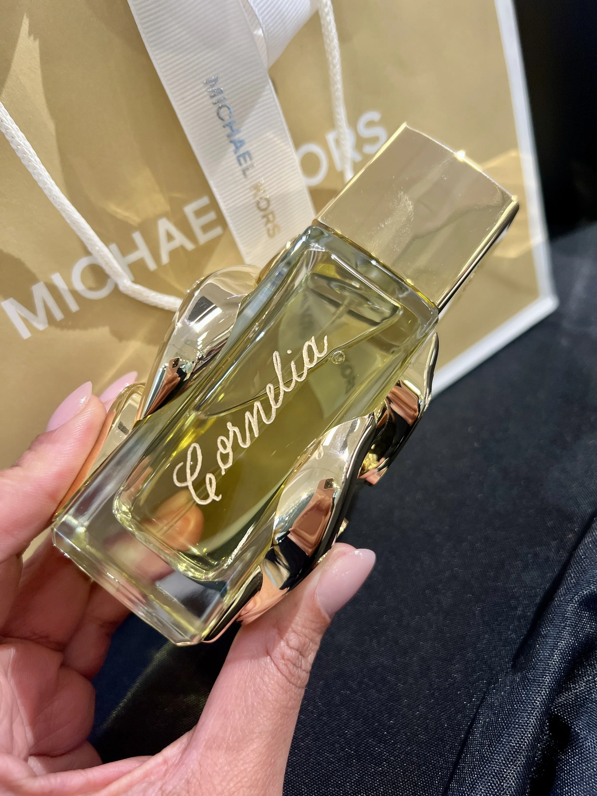 Personalized Michael Kors Womens Fragrance | On-Site Calligrapher | Live Event Artist | YEG Calligrapher and Engraver