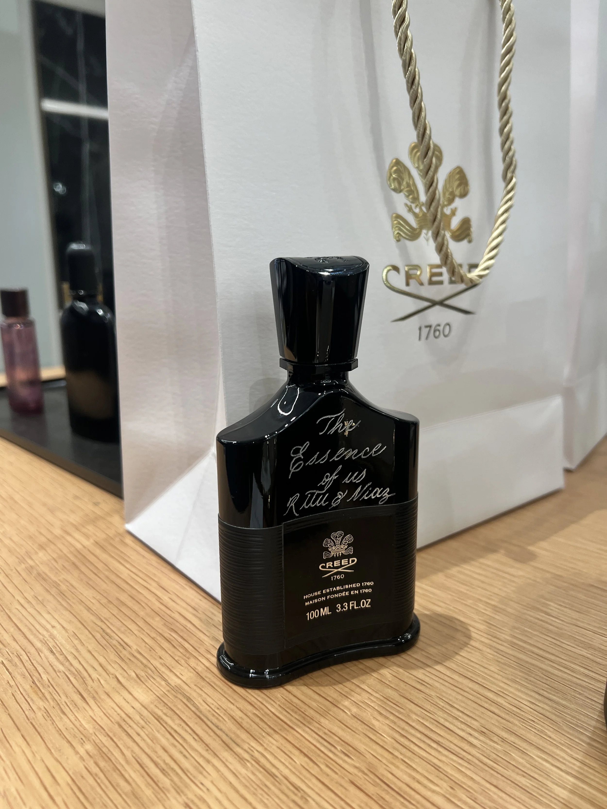 Personalized CREED Fragrance | On-Site Calligrapher | Live Event Artist | YEG Calligrapher and Engraver