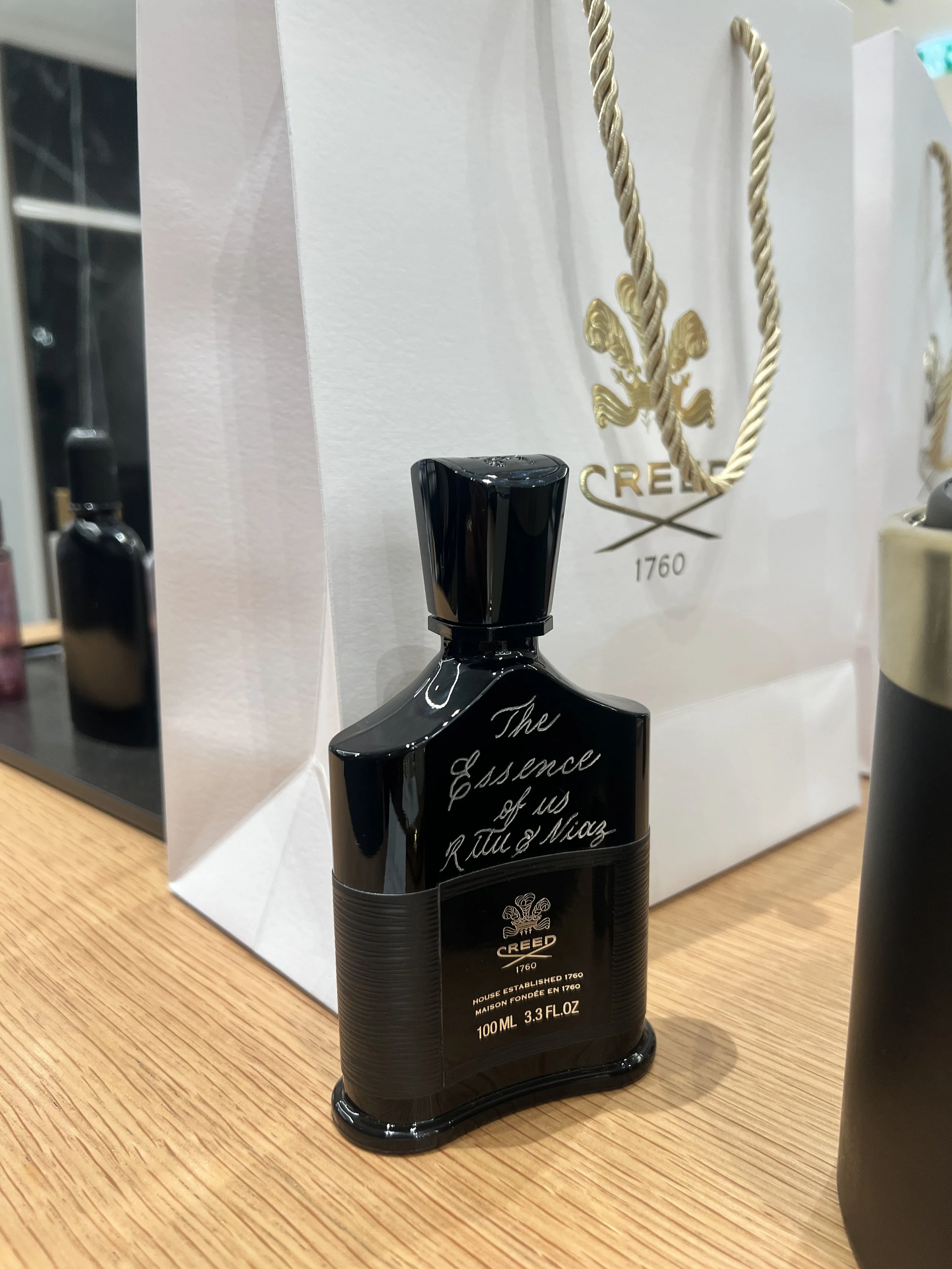 Personalized CREED Fragrance | On-Site Calligrapher | Live Event Artist | YEG Calligrapher and Engraver