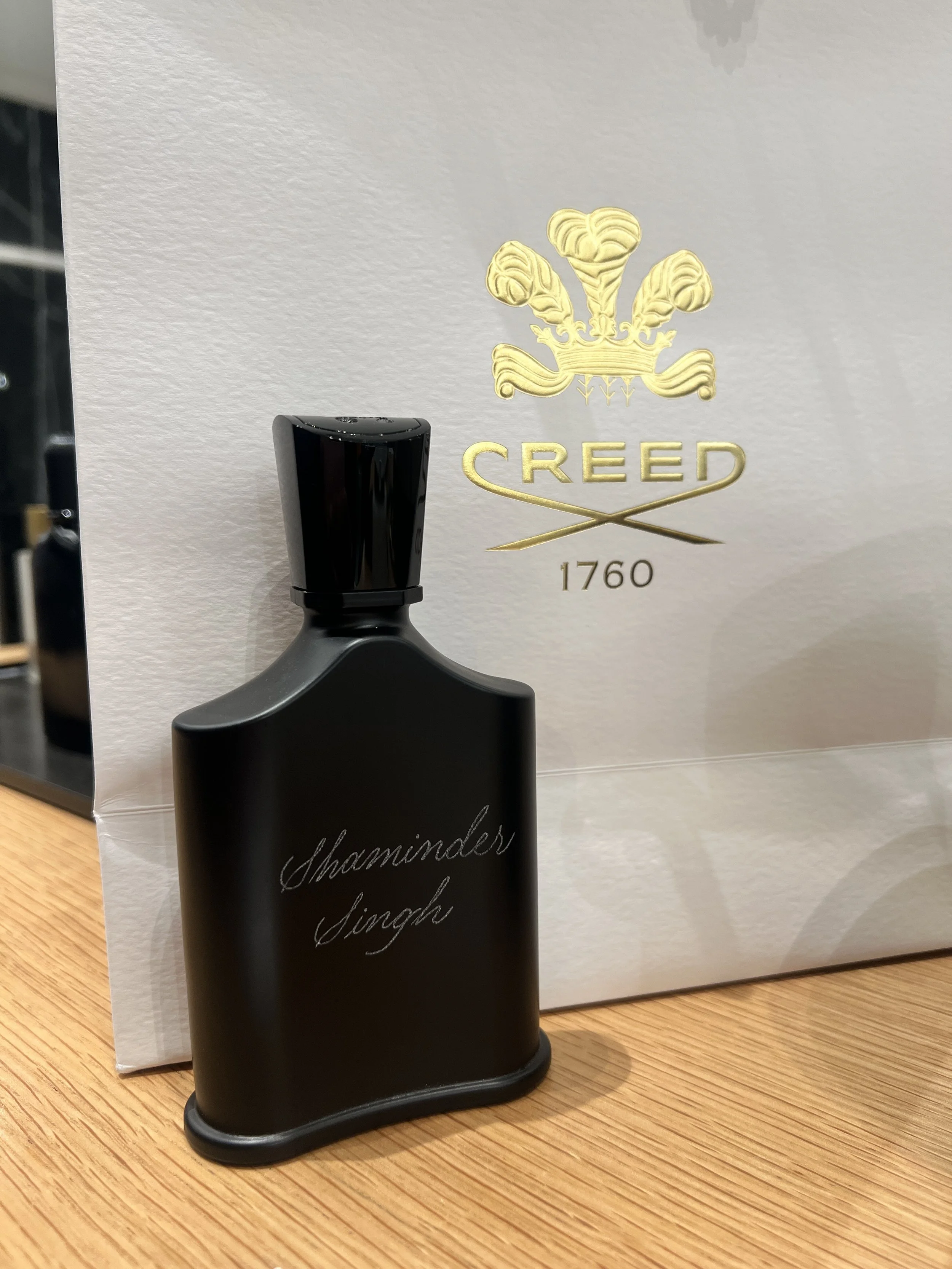 Personalized CREED Fragrance | On-Site Calligrapher | Live Event Artist | YEG Calligrapher and Engraver
