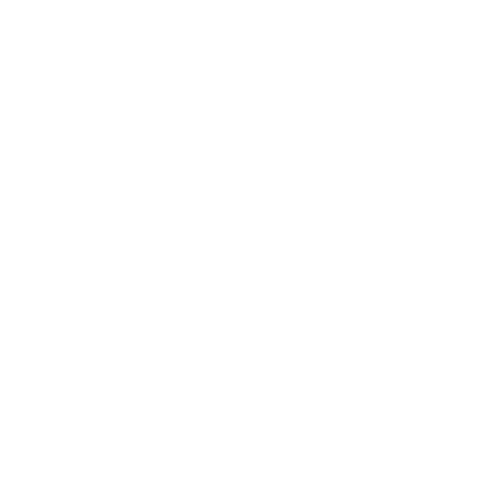 Speech bubble with a heart inside, outlined in white on a black background.